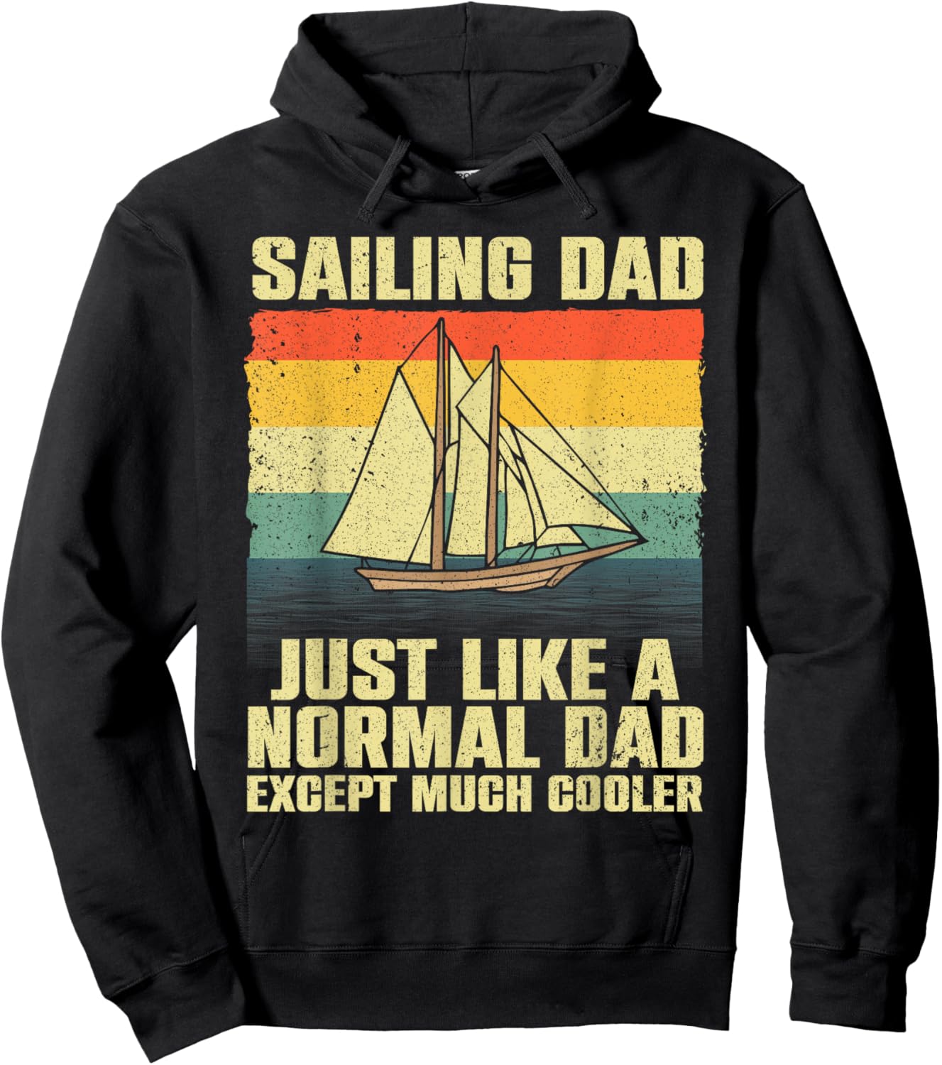 Funny Sailing Art For Dad Men Sailing Sailor Sail Sailboat Hoodie - Hoodie | Black