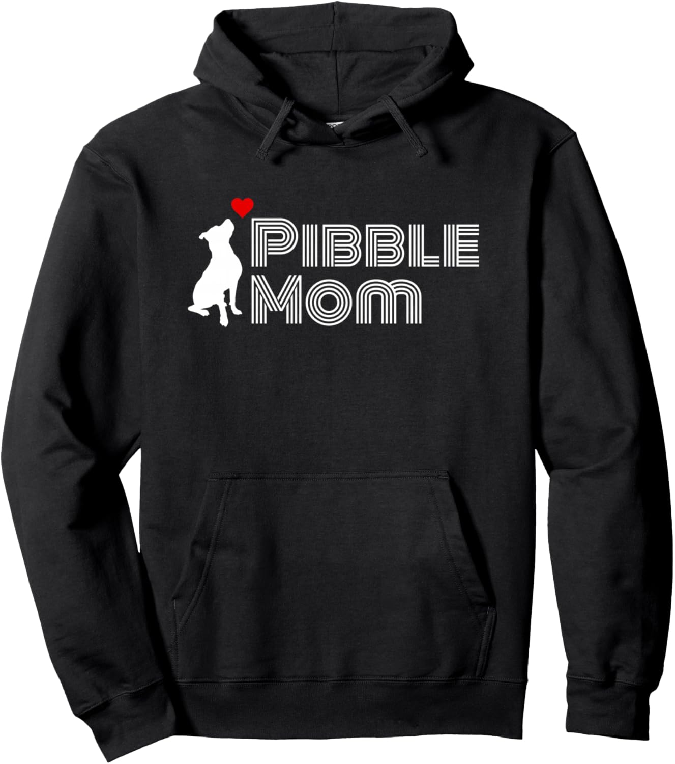 Proud Pibble Mom, Pitbull Mom, Pittie Mom, Women's Pitbull Hoodie - Hoodie | Black