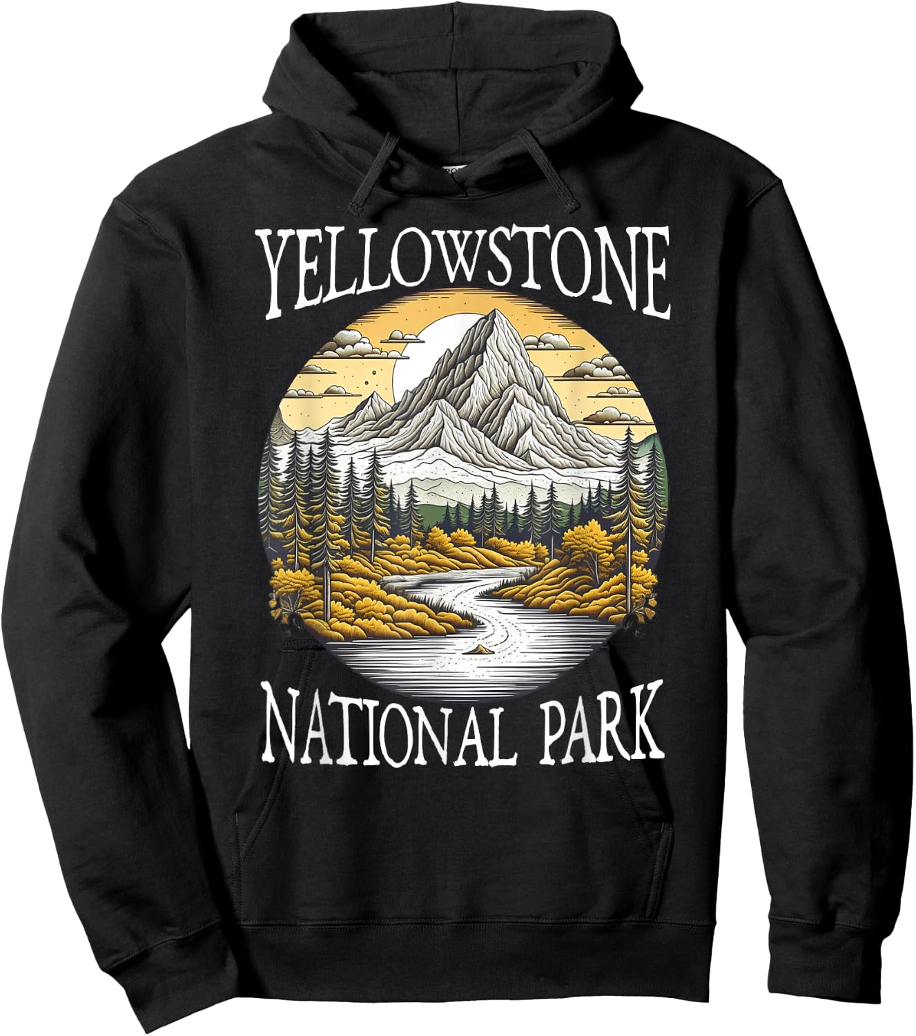 Yellowstone National Park Hoodie - Hoodie | Black