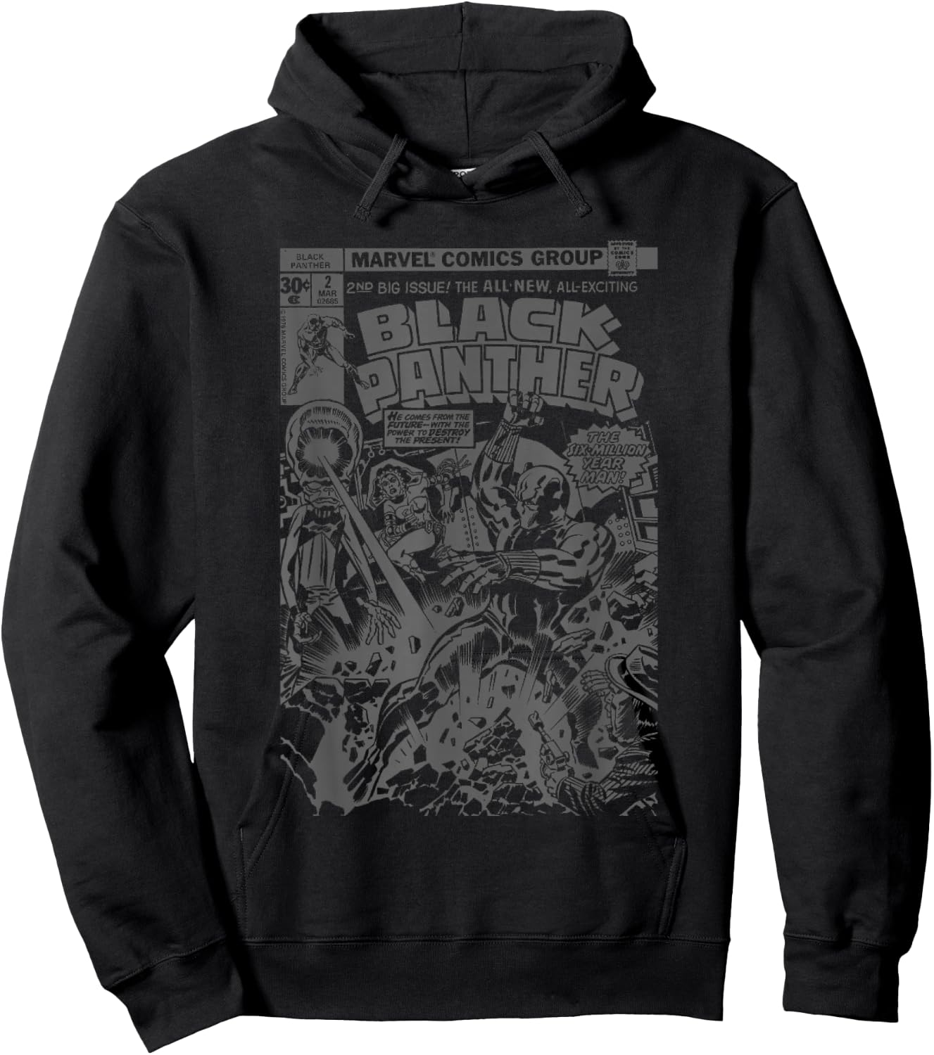 Marvel Comics Retro Black Panther Vintage Black Comic Cover Hoodie - Hoodie | Black