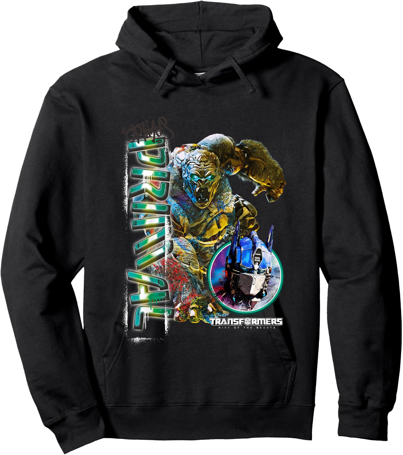 Kids Transformers: Rise of the Beasts Optimus Primal Urban Style Hoodie - Hoodie | Black