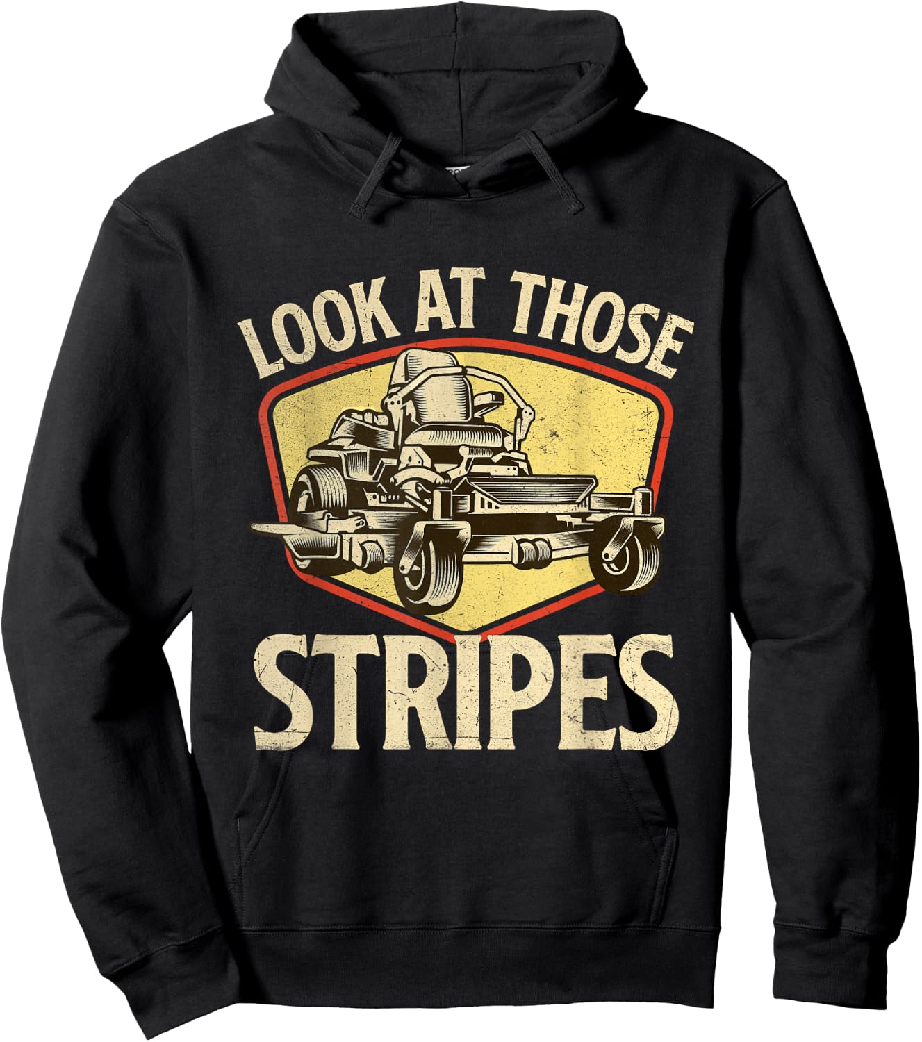 Look At Those Stripes - Landscaping Gardener Lawn Mower Hoodie - Hoodie | Black