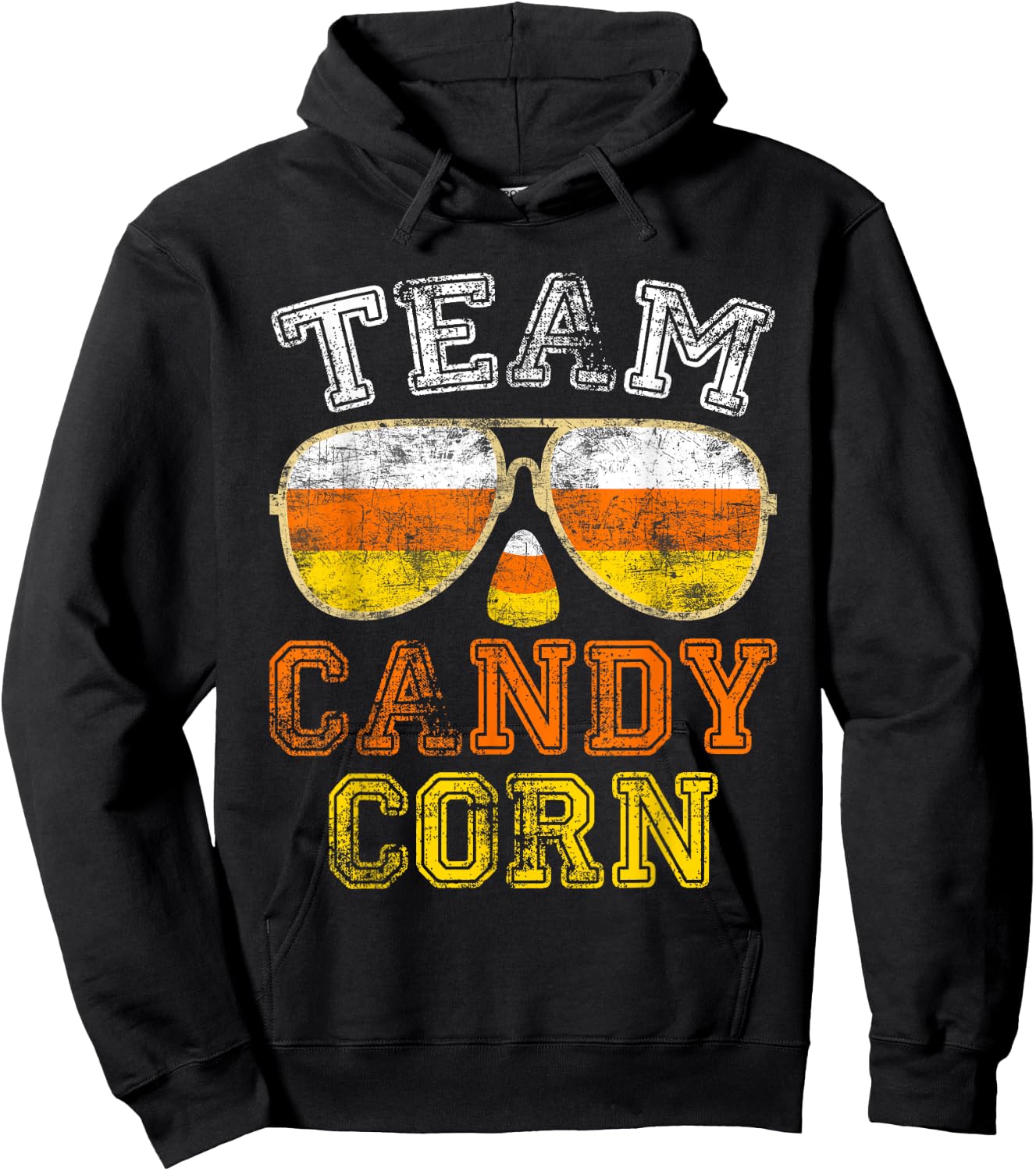 Team Candy Corn Funny Halloween Hoodie - Hoodie | Black