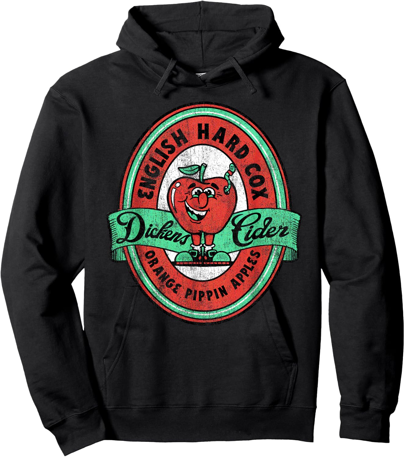 Hard Cox Dickens Cider Apple Bottle Label Pun Dirty Innuendo Hoodie - Hoodie | Black