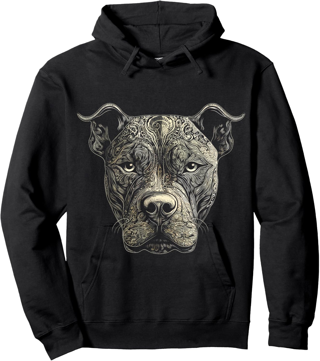 Pit Bull Mom Dog Lover Mandala Artistic Pitbull Owner Women Hoodie - Hoodie | Black