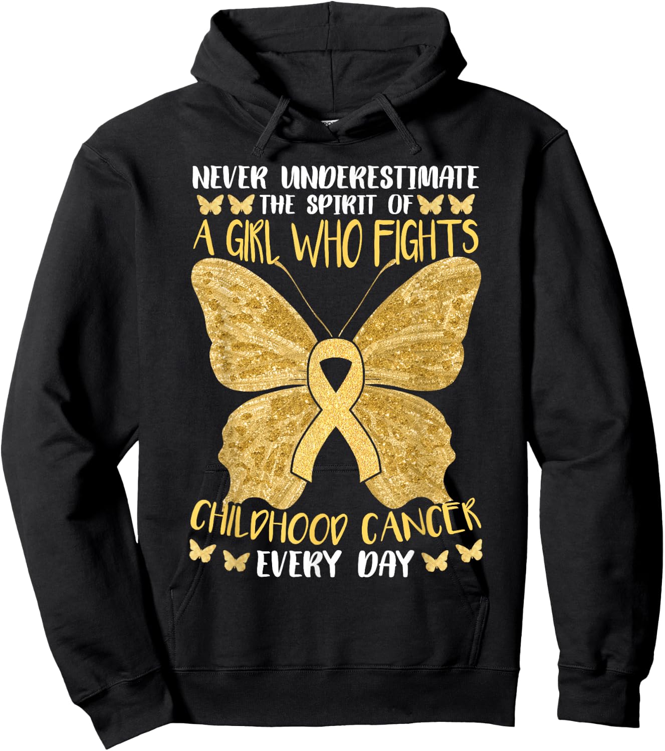 Childhood Cancer Girl Hoodie - Hoodie | Black
