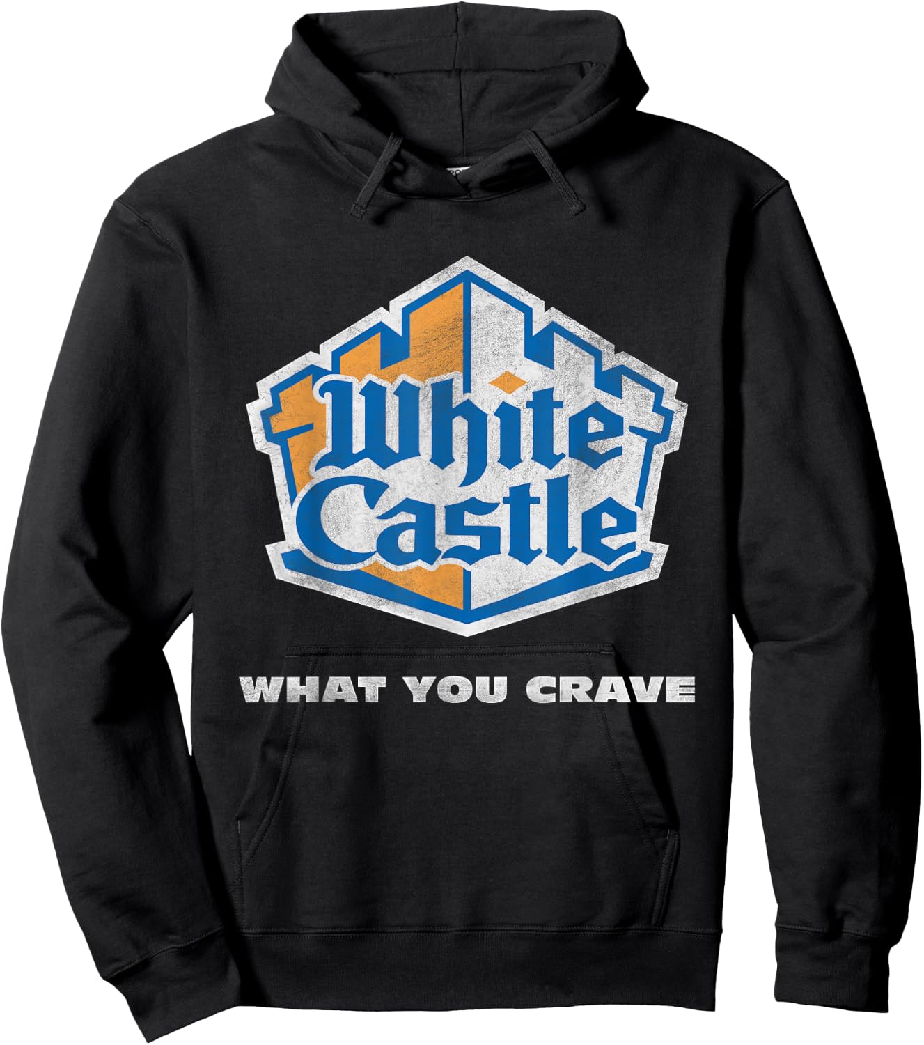 White Castle Distressed Logo Hoodie - Hoodie | Black