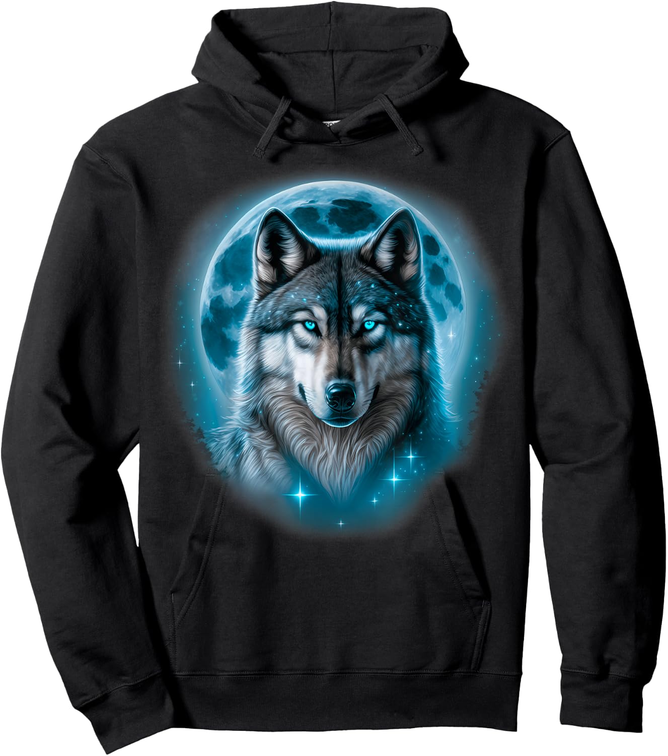 Wolf Moonlight Forest Sky Full Of Stars Wolf Lovers Hoodie - Hoodie | Black