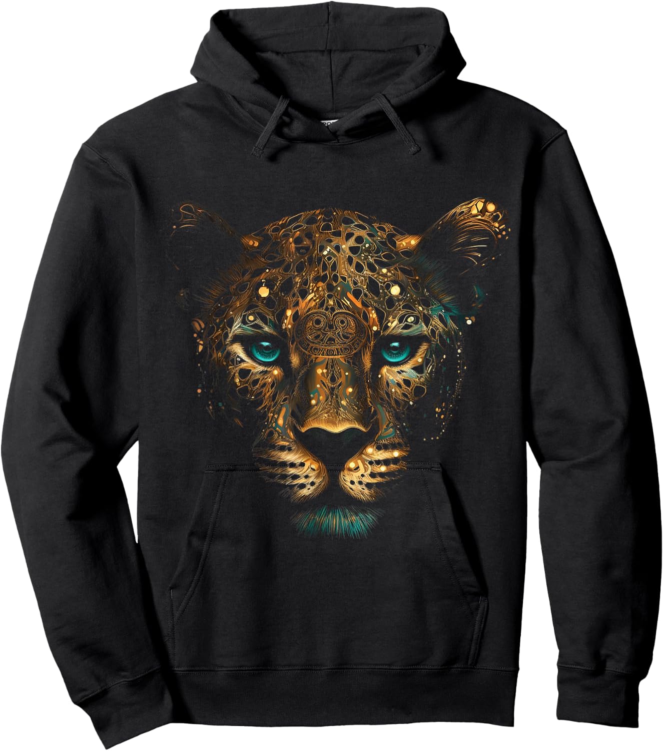 Leopard Artwork Fantasy - Art Animal Leopard Hoodie - Hoodie | Black