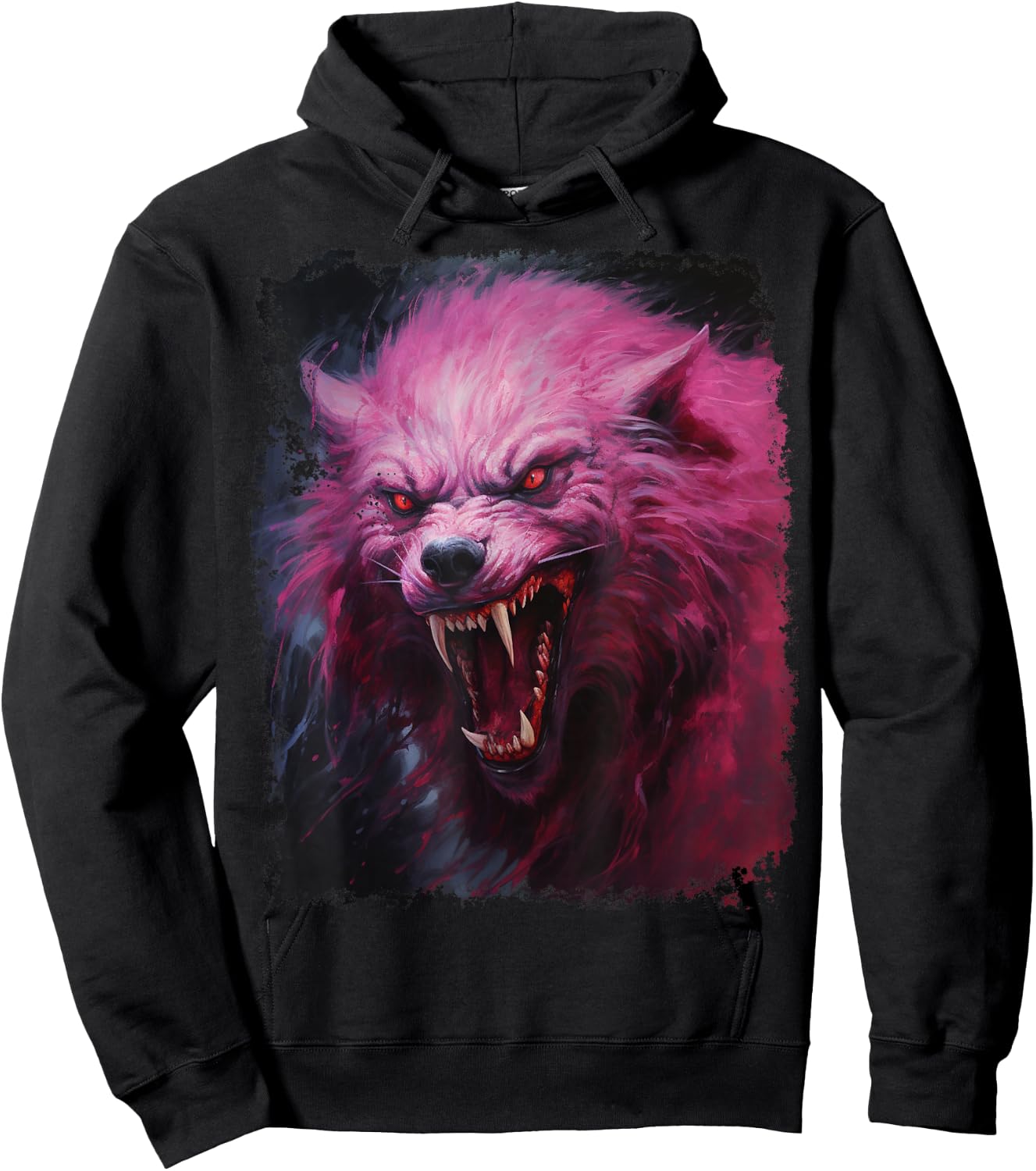 Werewolf Scary Pink Halloween Hoodie - Hoodie | Black