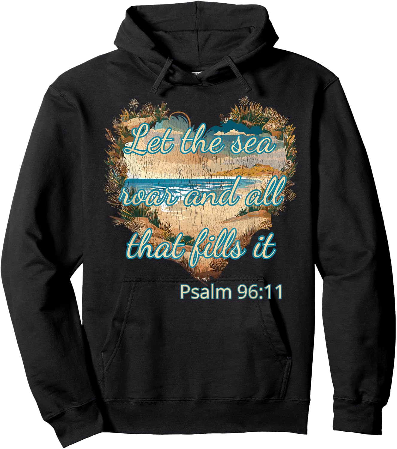 Beach Theme Christian Quotes Bible Verse Sayings Hoodie - Hoodie | Black