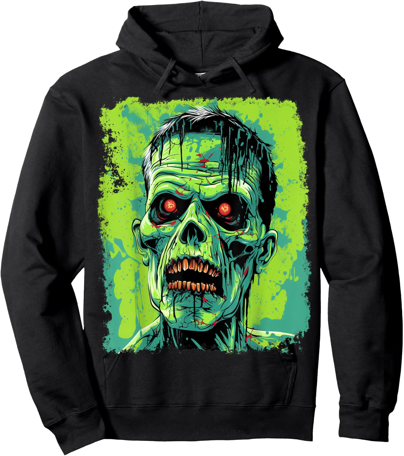 Green Zombie Undead Pop Art Hoodie - Hoodie | Black
