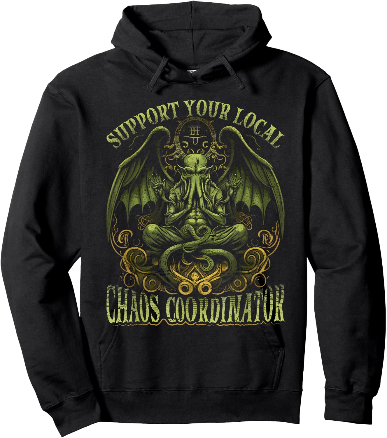 Cthulhu Chaos Coordinator, Cosmic Horror Cthulhu Hoodie - Hoodie | Black