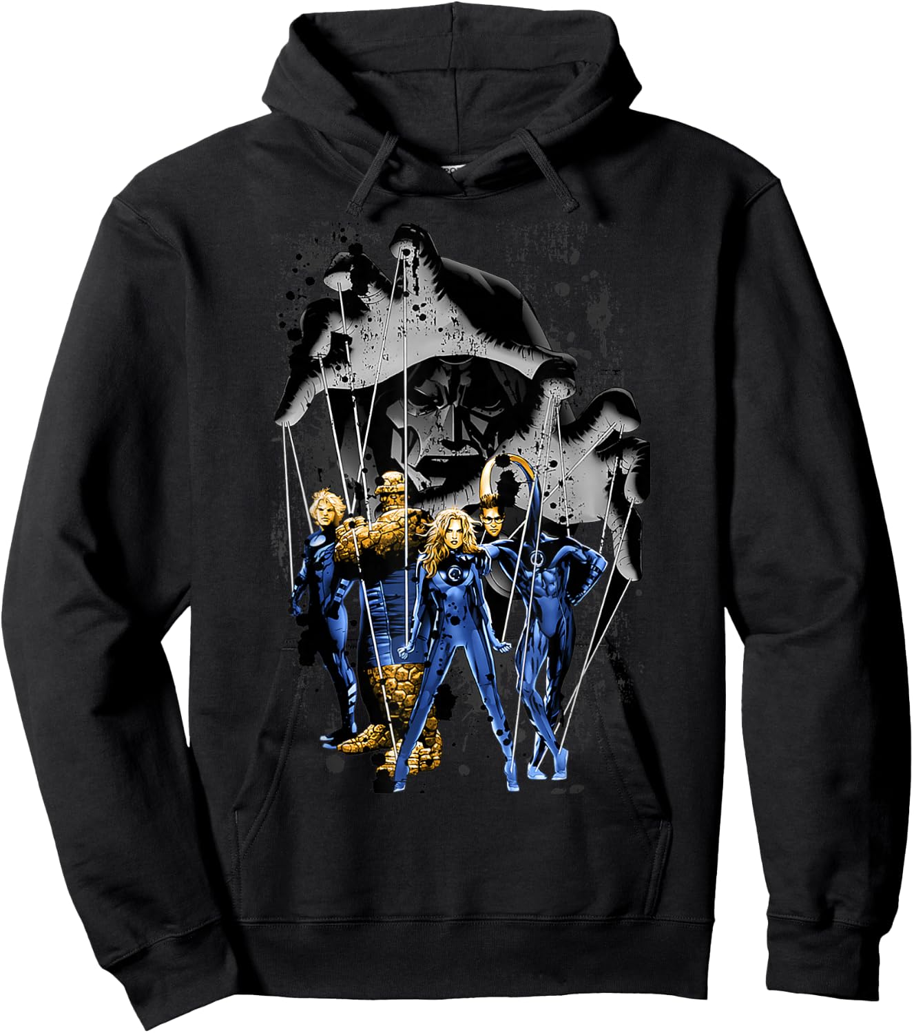 Marvel Fantastic Four Doctor Doom Puppet Master Retro Poster Hoodie - Hoodie | Black