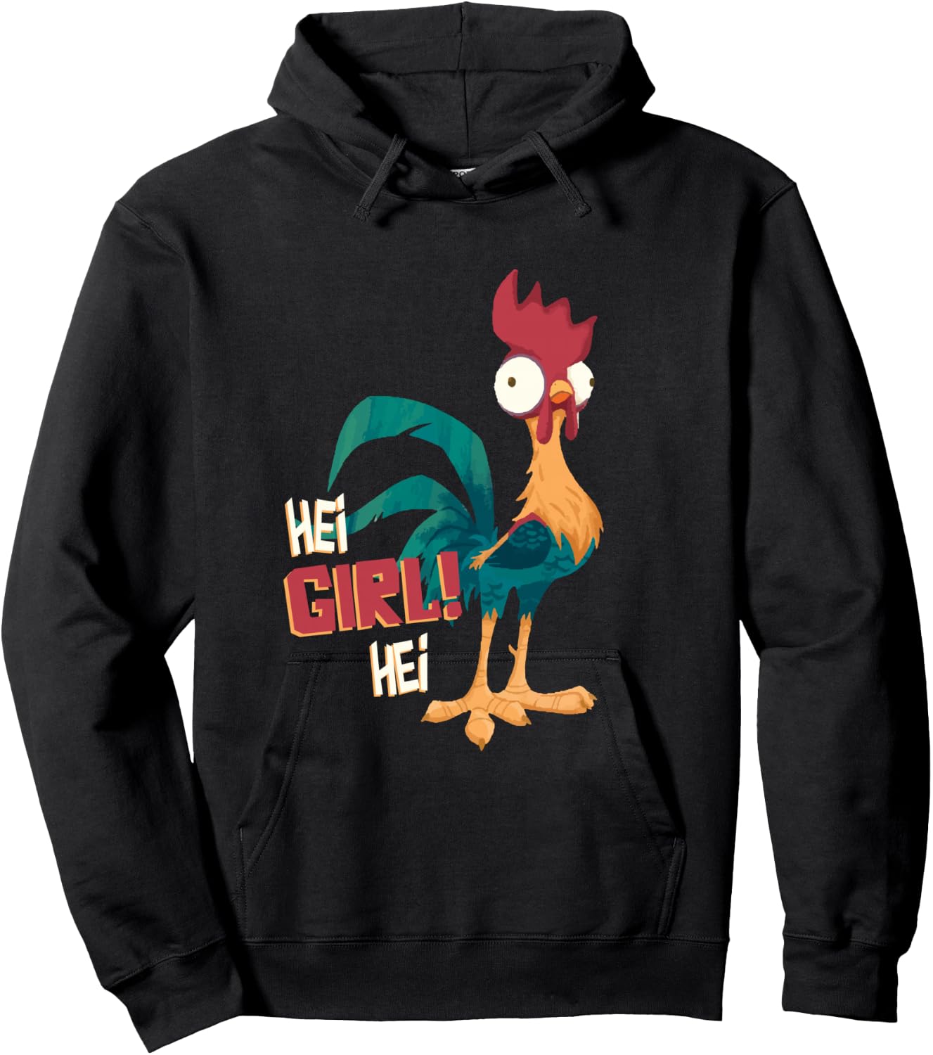 Disney Moana Hei Hei Chicken Hei Girl Hei Hoodie - Hoodie | Black
