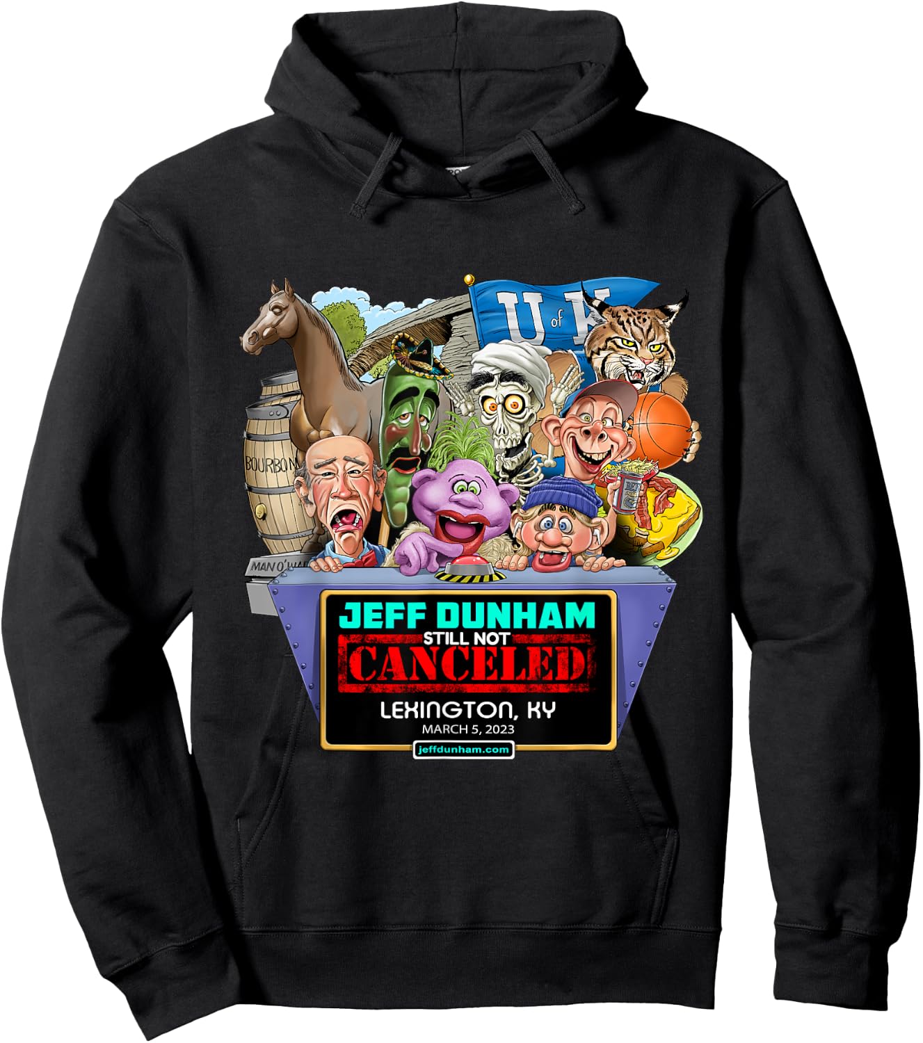 Jeff Dunham Lexington, KY (2023) Hoodie - Hoodie | Black