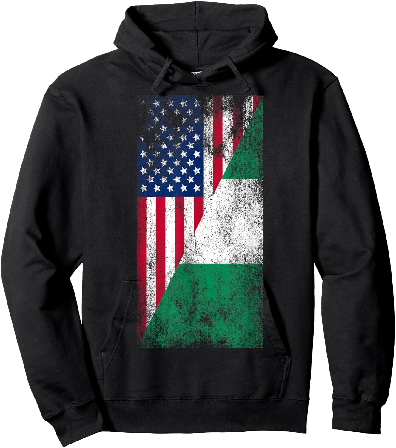 USA & Nigeria Flags - United States of America, Nigerian Hoodie - Hoodie | Black