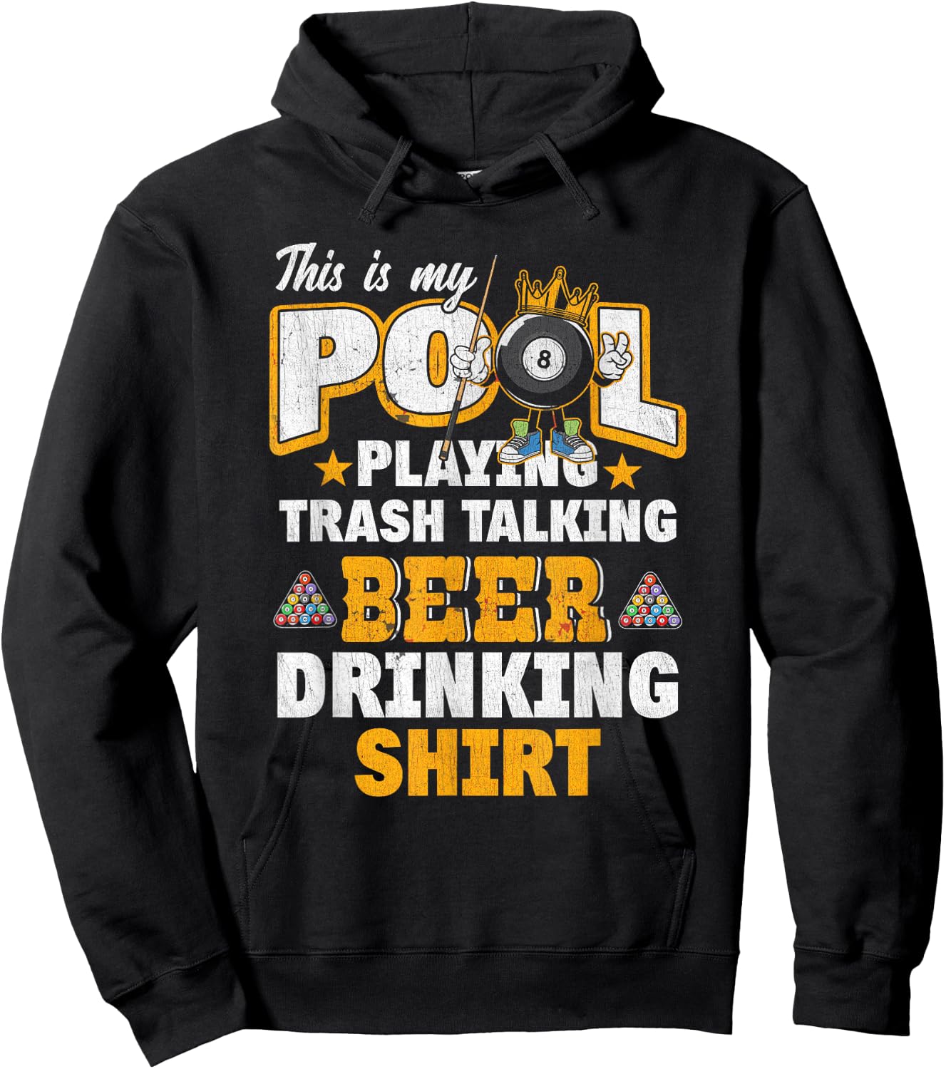 This Is My Pool Playing Trash Talking Beer Drinking Shirt Hoodie - Hoodie | Black