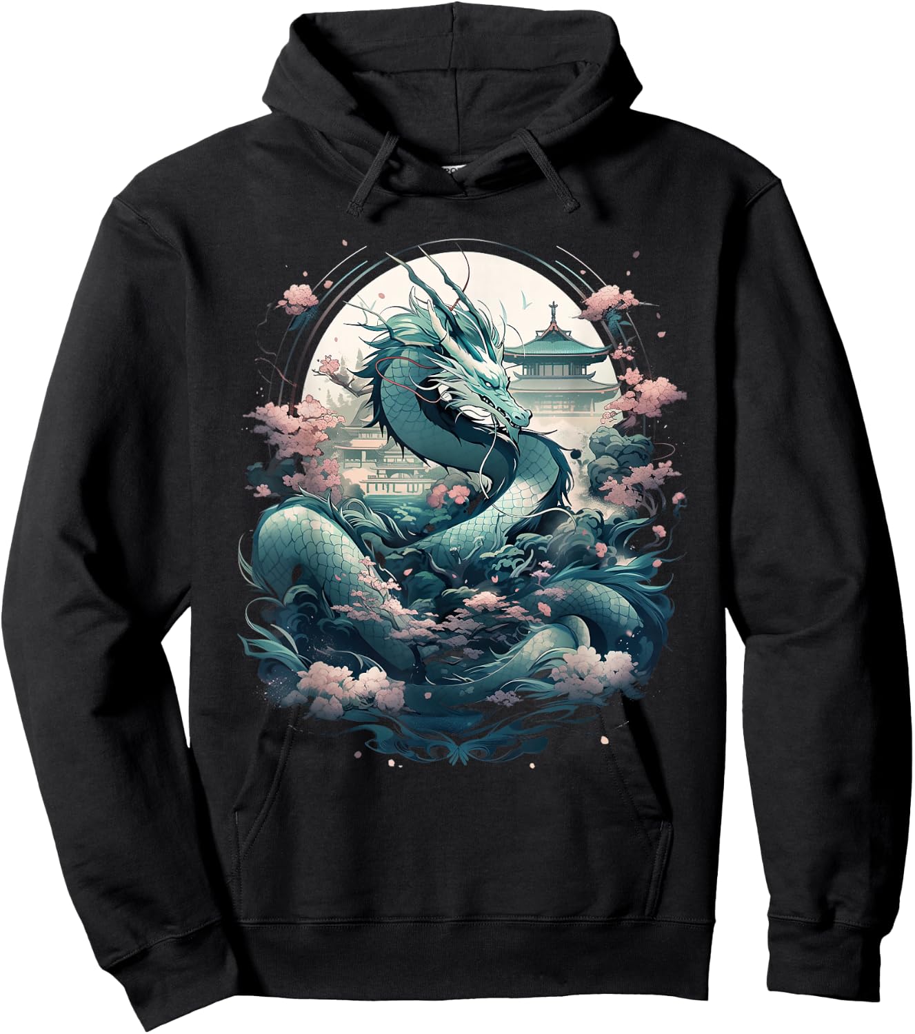 Japanese Aesthetic Dragon Japanese Art Japan Tattoo Hoodie - Hoodie | Black