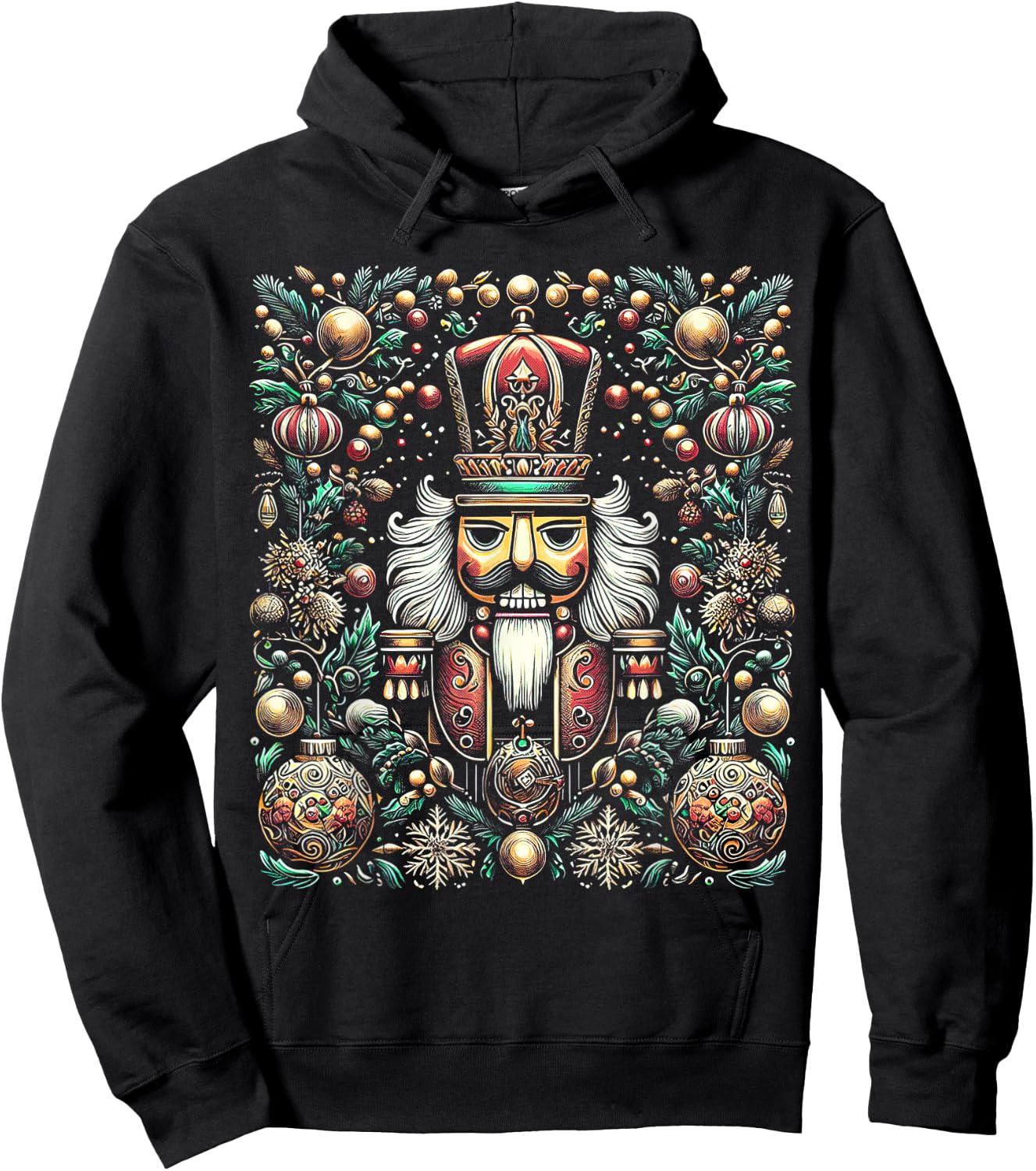 Christmas Nutcracker Merry Christmas Xmas Morning Holiday Hoodie - Hoodie | Black