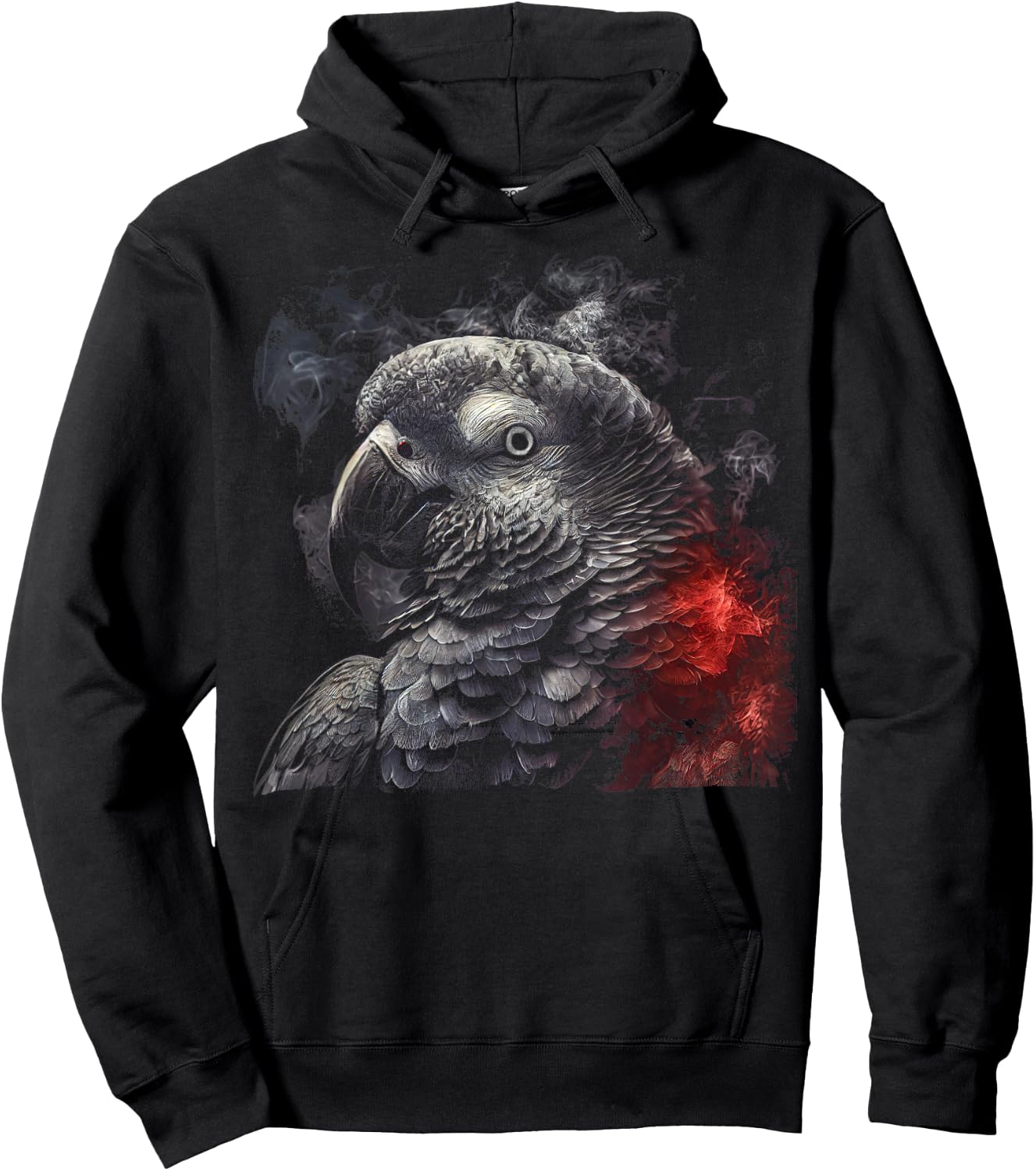 Beautiful African Grey Parrot Hoodie - Hoodie | Black