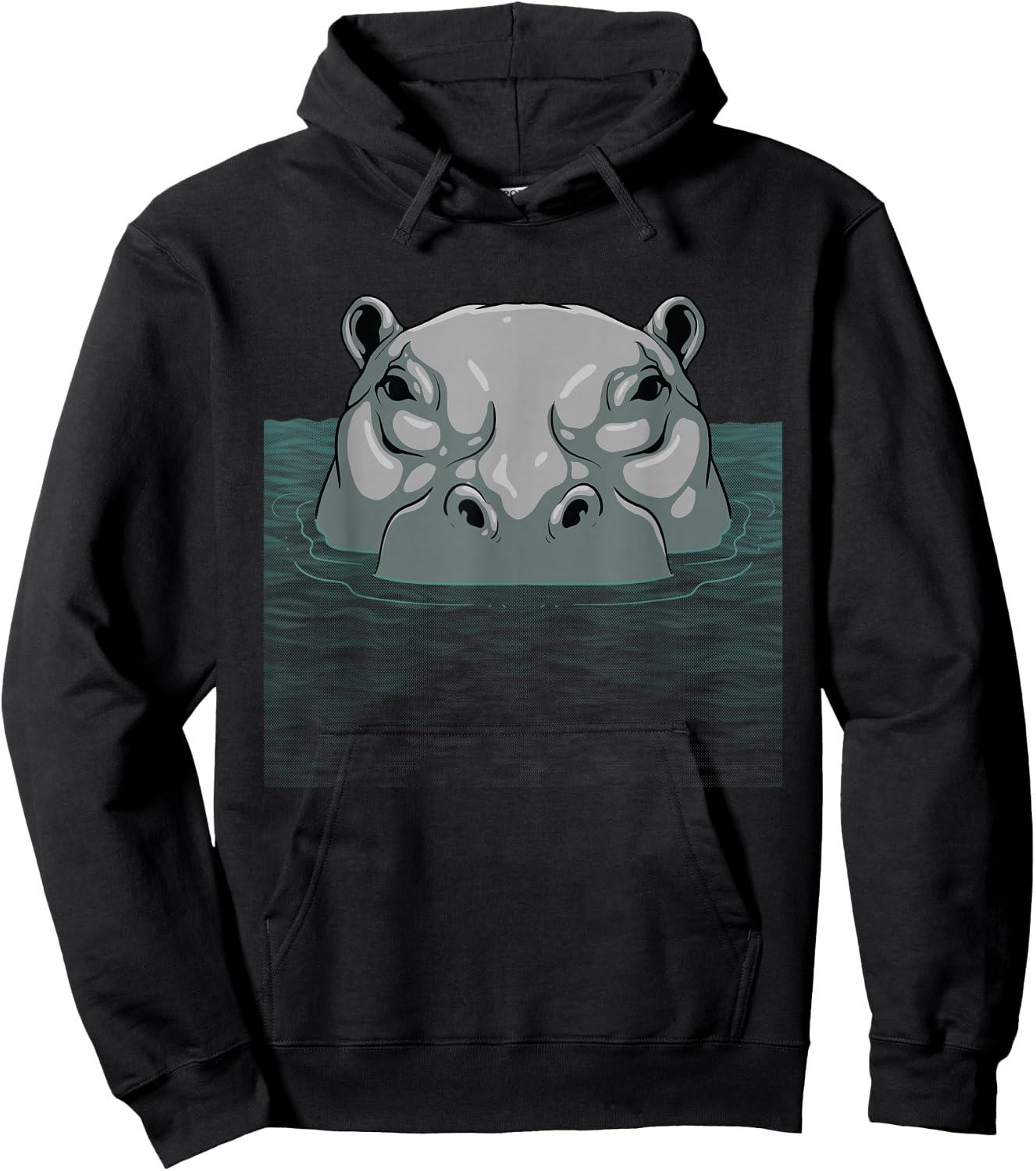 Cool Hippo Women Kids Hippopotamus Lovers Zoo Safari Hoodie - Hoodie | Black