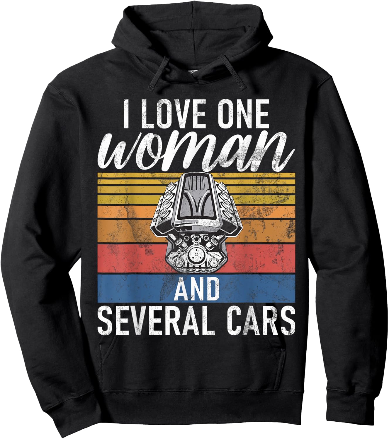 I love one Woman and several Cars Muscle Car Hoodie - Hoodie | Black