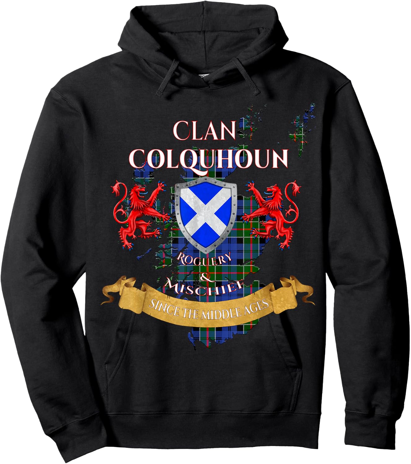 Colquhoun Scottish Family Clan Middle Ages Mischief Hoodie - Hoodie | Black