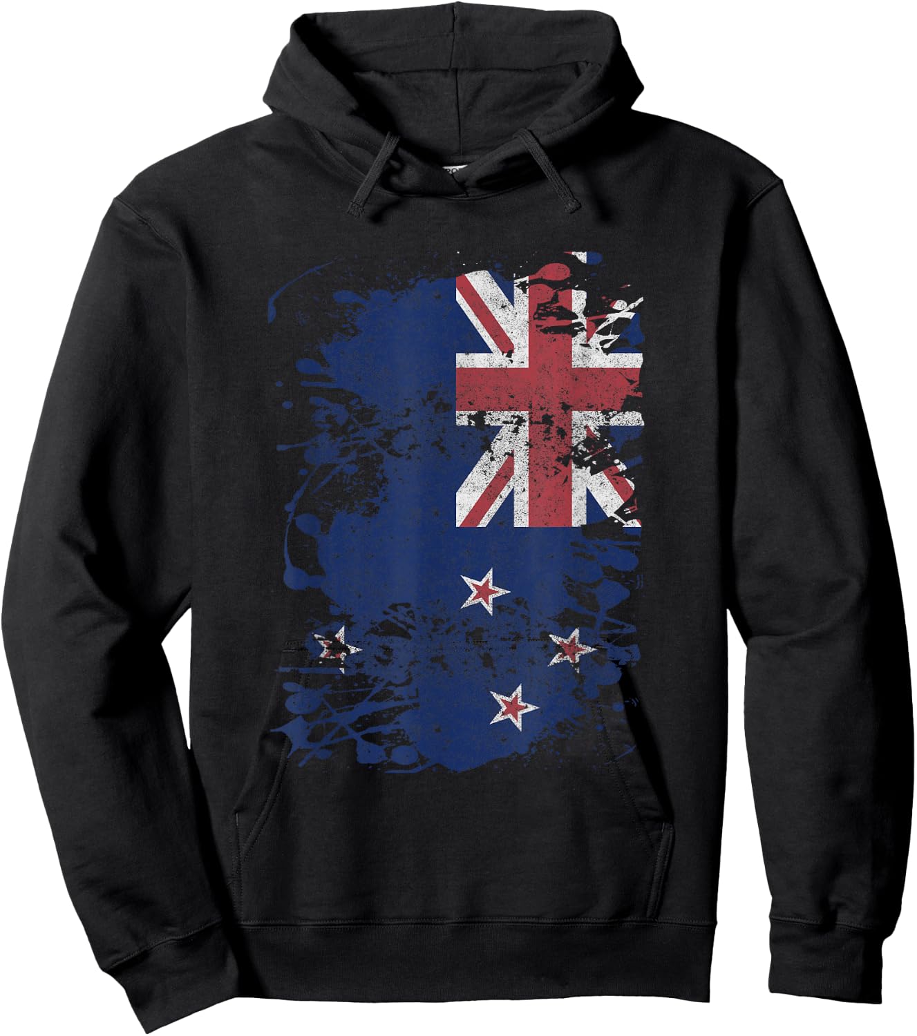 New Zealand Flag NZ Vintage Flag Hoodie - Hoodie | Black