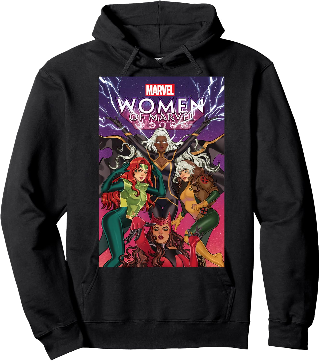 Marvel Women of Marvel Storm Rogue Jean Grey Scarlet Witch Hoodie - Hoodie | Black