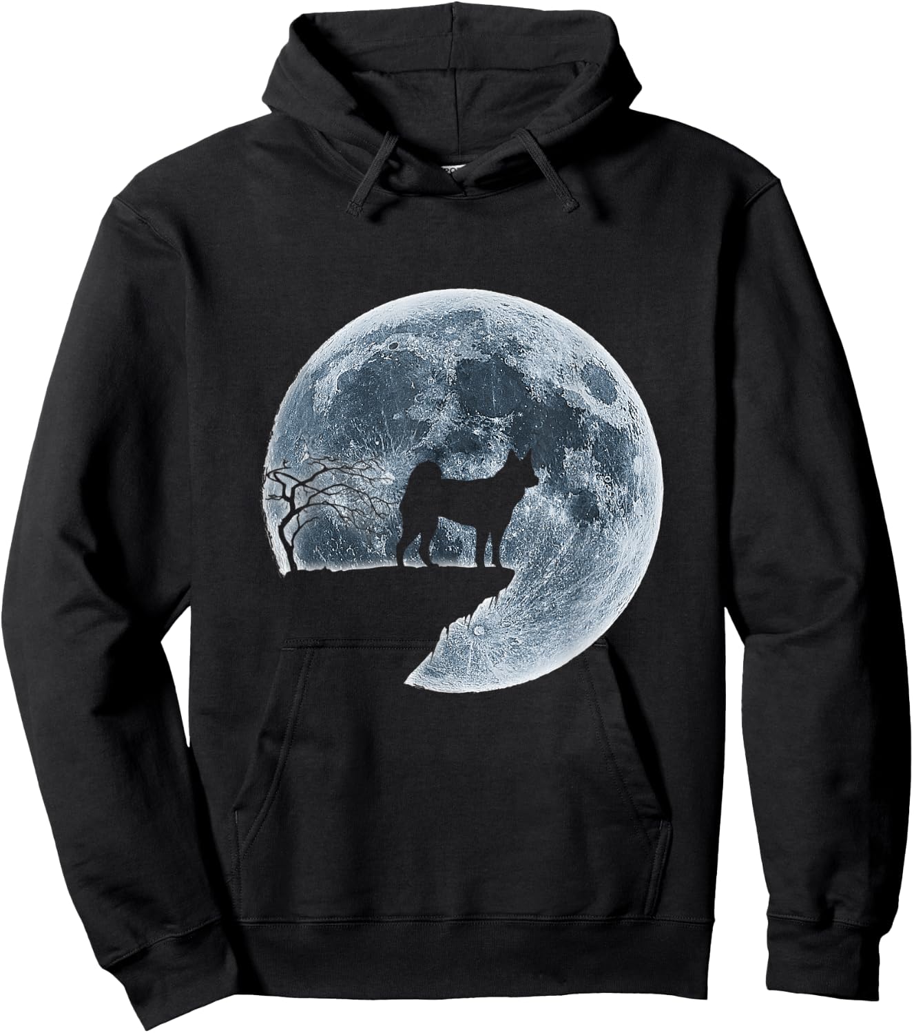 Kai Ken Halloween Costume Moon Silhouette Hoodie - Hoodie | Black