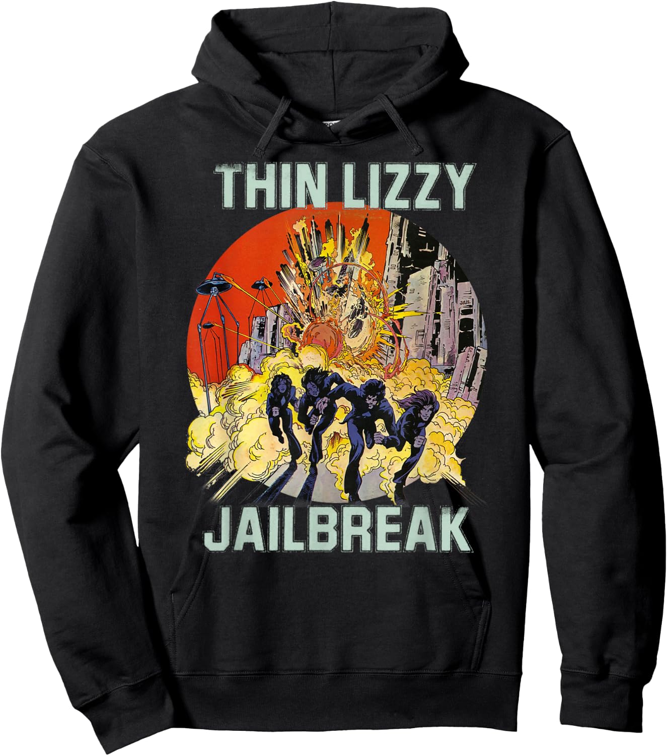 Thin Lizzy – Jail Break On Colors Hoodie - Hoodie | Black