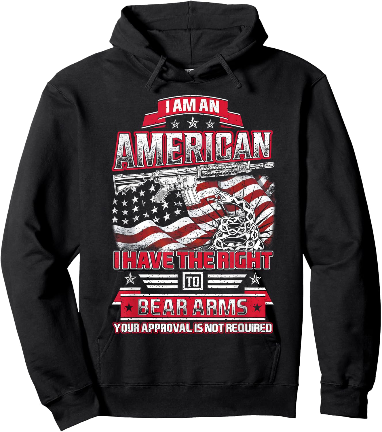 I Am An American I Have The Right To Bear Arms Hoodie - Hoodie | Black