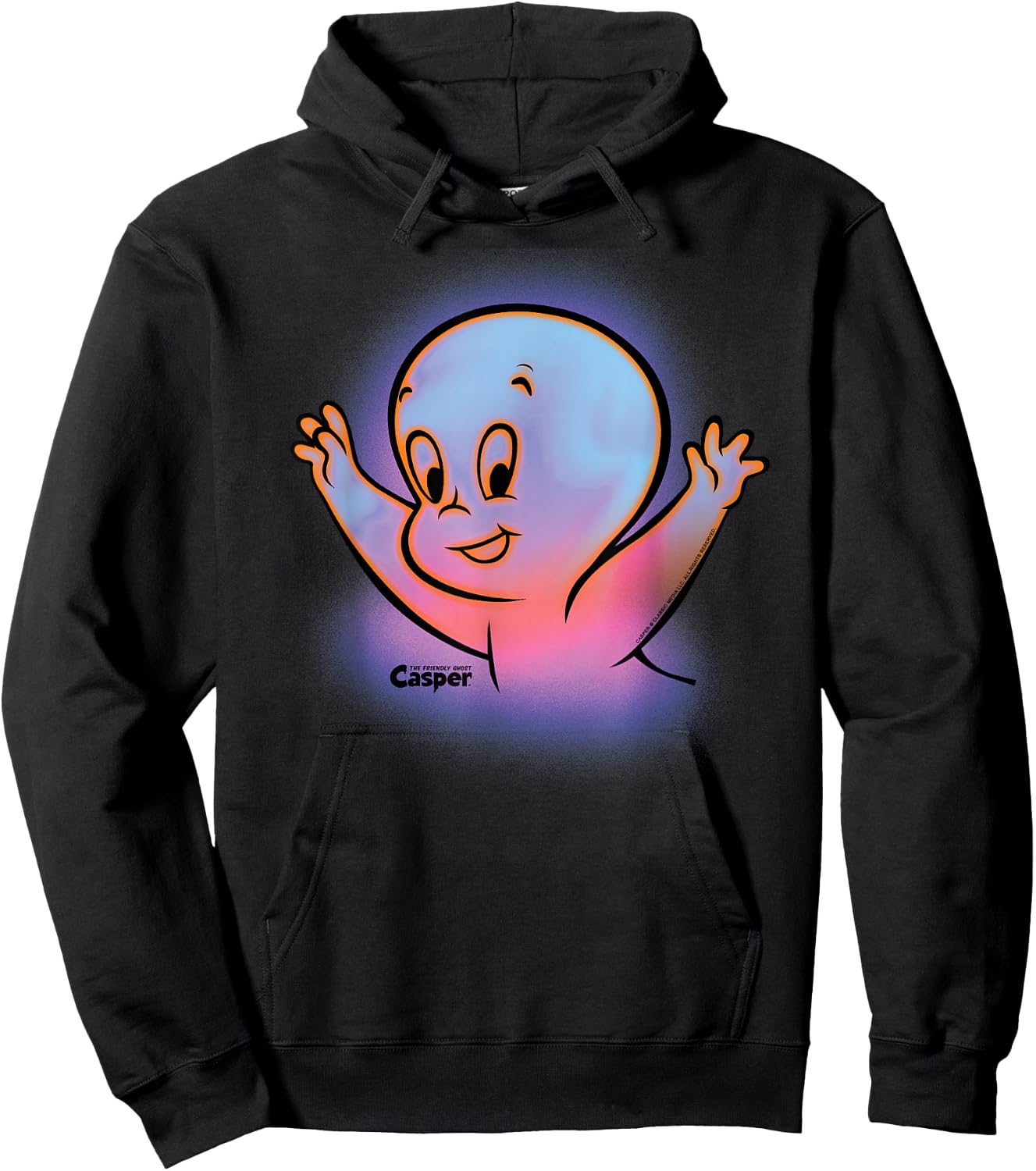 Casper the Friendly Ghost Halloween Retro Glow Hoodie - Hoodie | Black