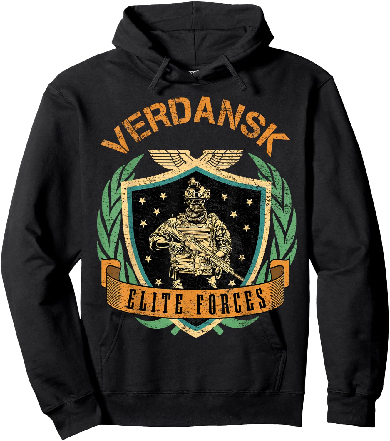 Verdansk Elite Forces, Gulag Gaming Shirt, Warzone Hoodie - Hoodie | Black