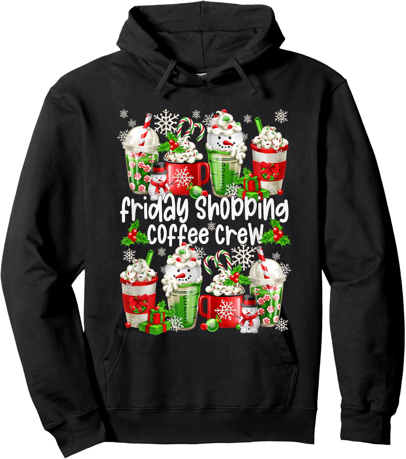 Friday Shopping Crew Black Shopping Family Group Xmas Coffee Hoodie - Hoodie | Black