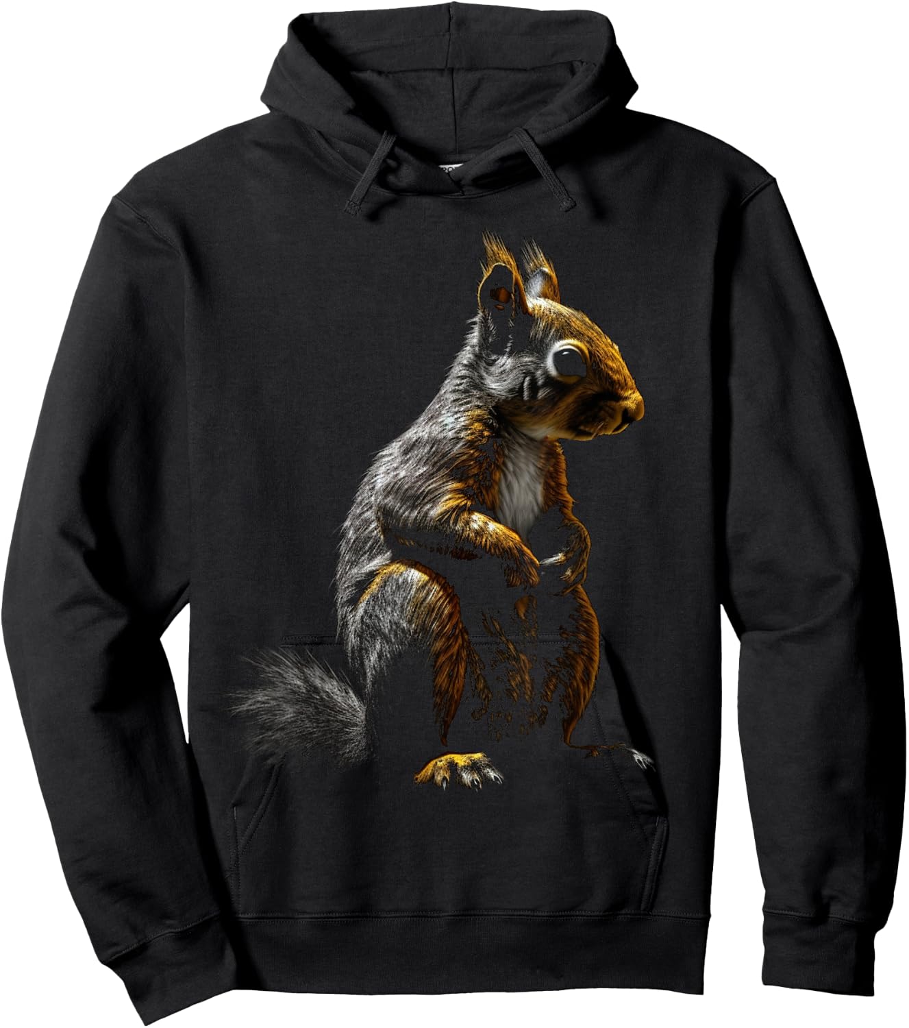 Squirrel Wild Animals Forest Art Animal Squirrel Hoodie - Hoodie | Black