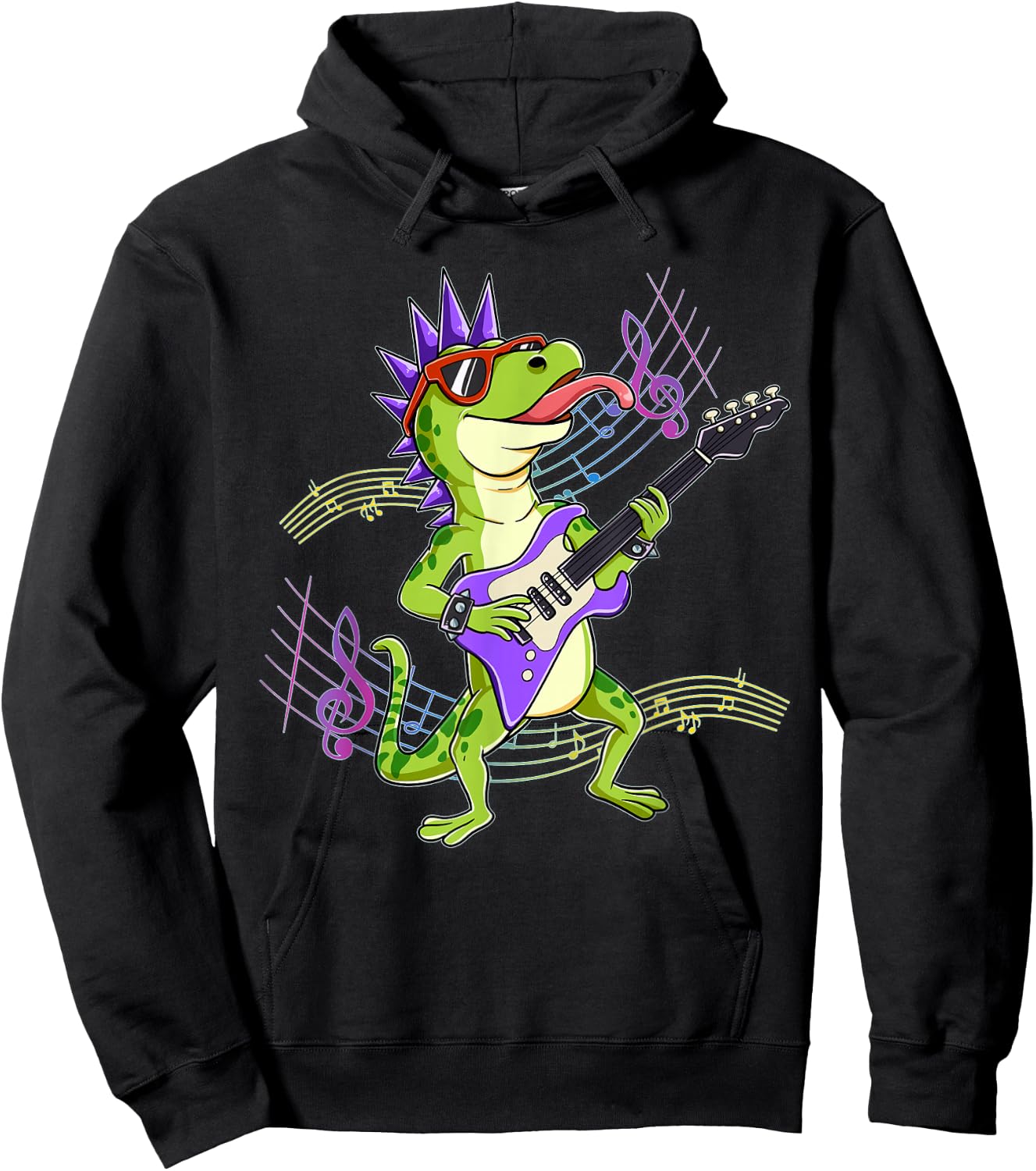Gecko Guitar Rockstar Hoodie - Hoodie | Black