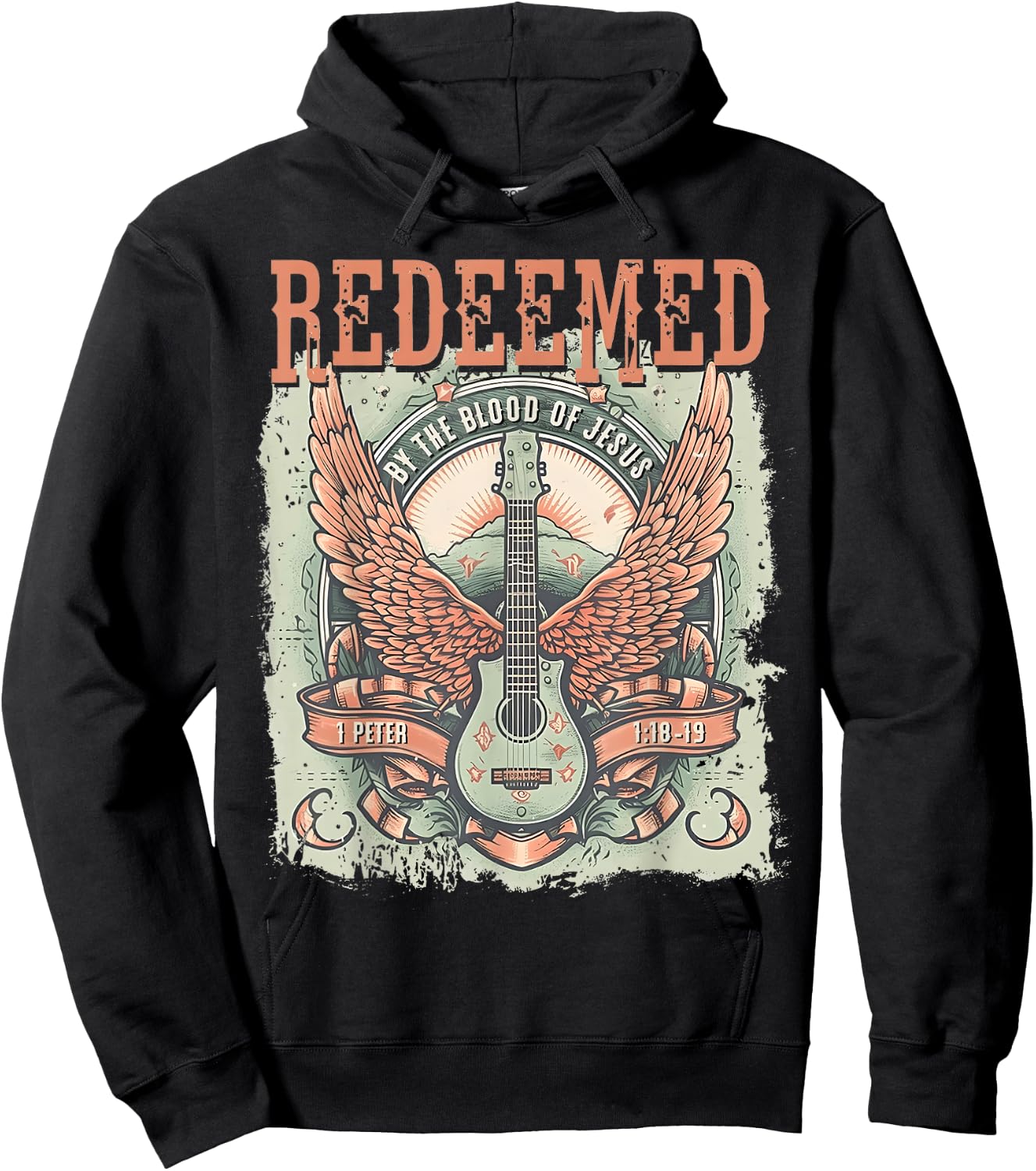 Redeemed by The Blood of Jesus Hoodie - Hoodie | Black