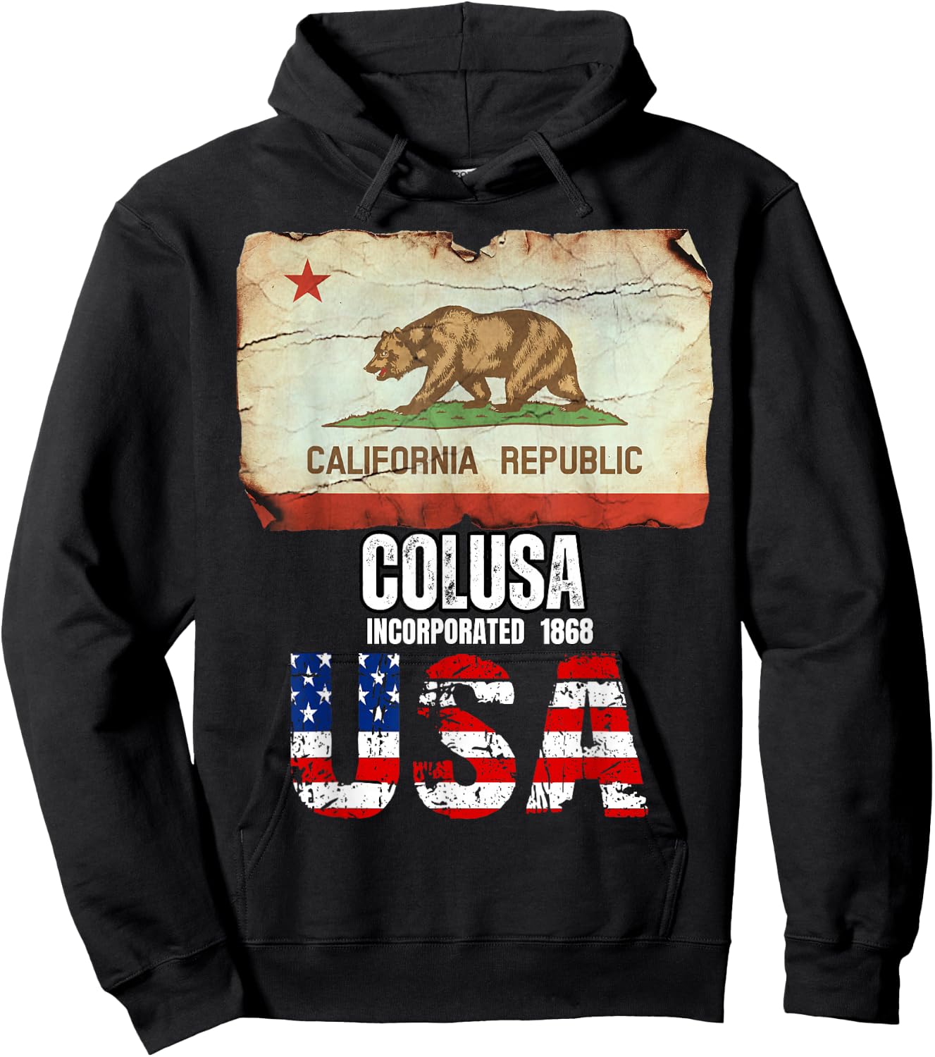 Colusa California CA Colusa County Souvenir Hoodie - Hoodie | Black