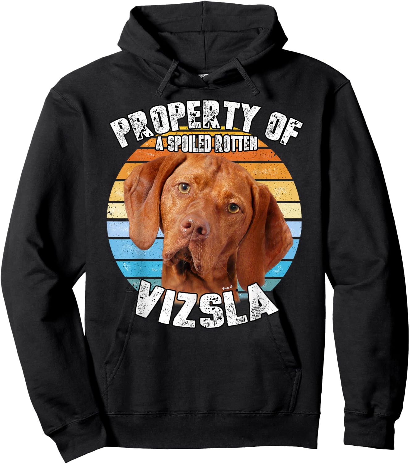 Vizsla Retro Property Of Hoodie - Hoodie | Black