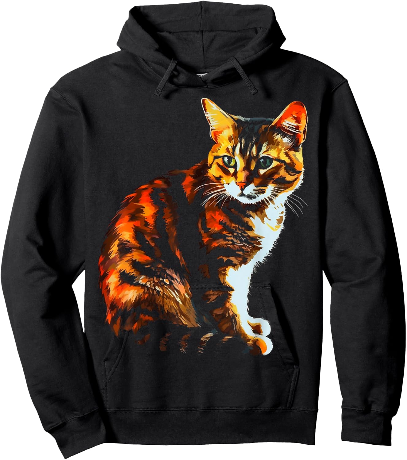 Cat Art - Pet Cat Motif Animal Cat Women Kids Hoodie - Hoodie | Black