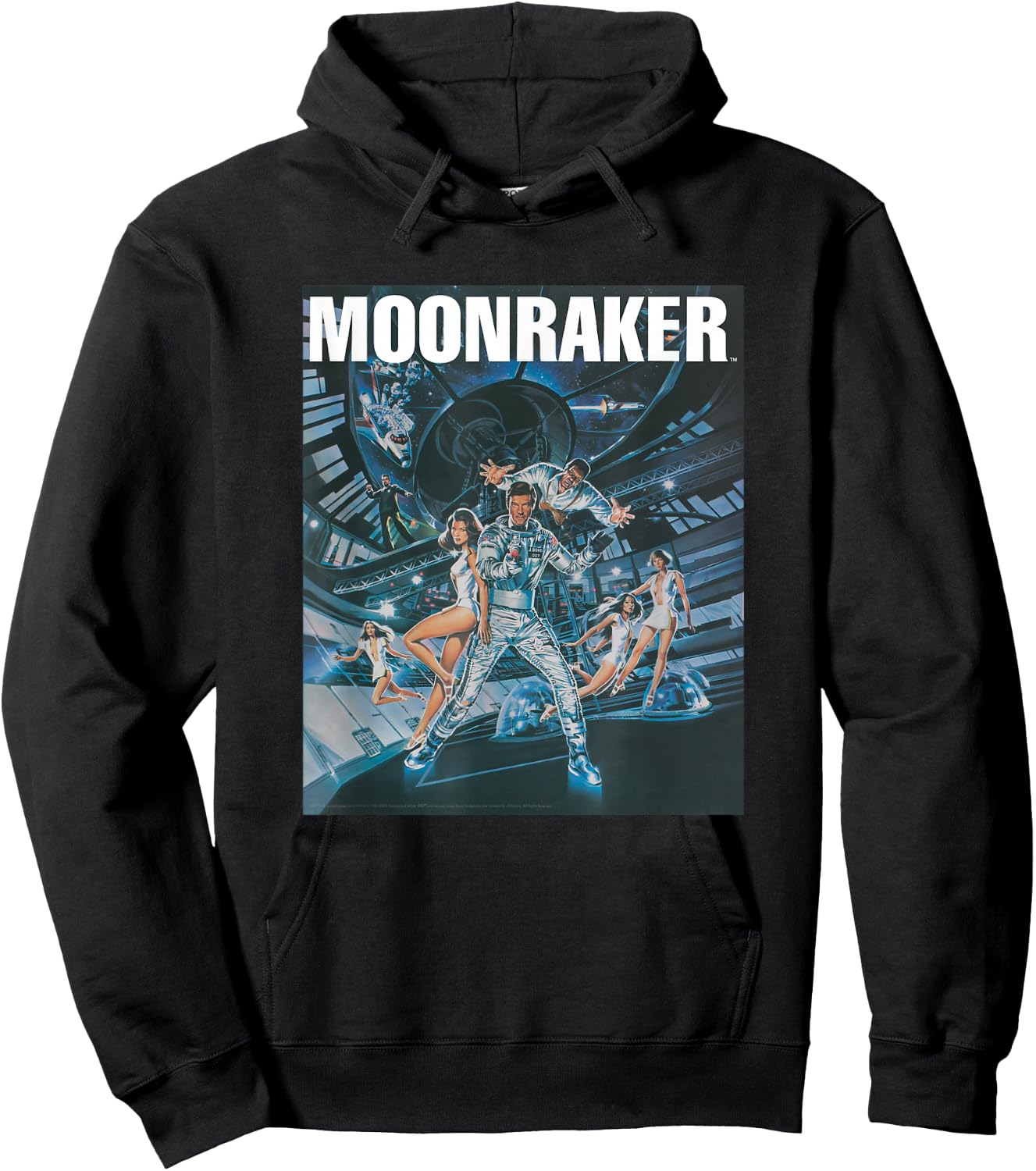 Official James Bond 007 Moonraker Hoodie - Hoodie | Black