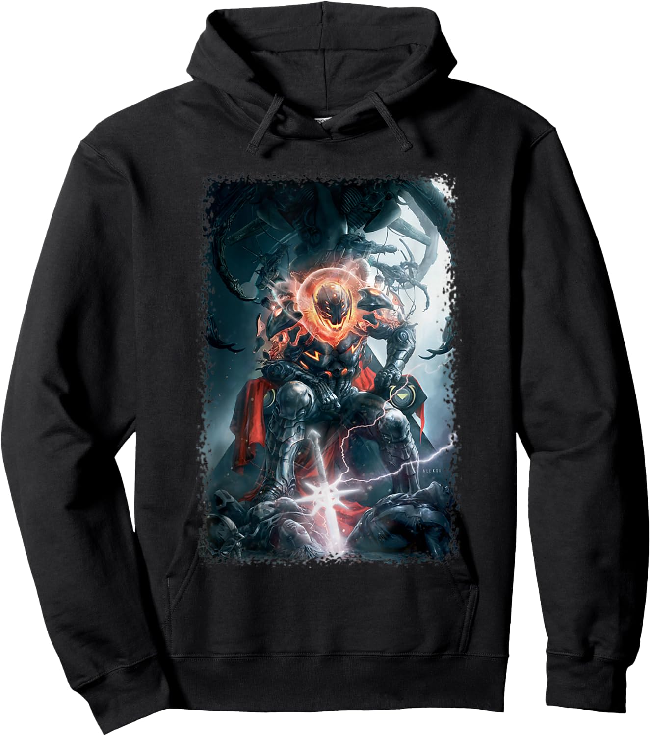 Marvel Comics Retro Classic Ultron Ruling Devastated World Hoodie - Hoodie | Black