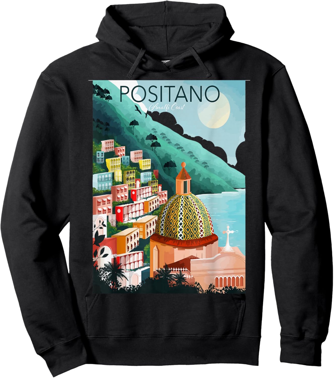 Amalfi Coast Positano Italy Hoodie - Hoodie | Black