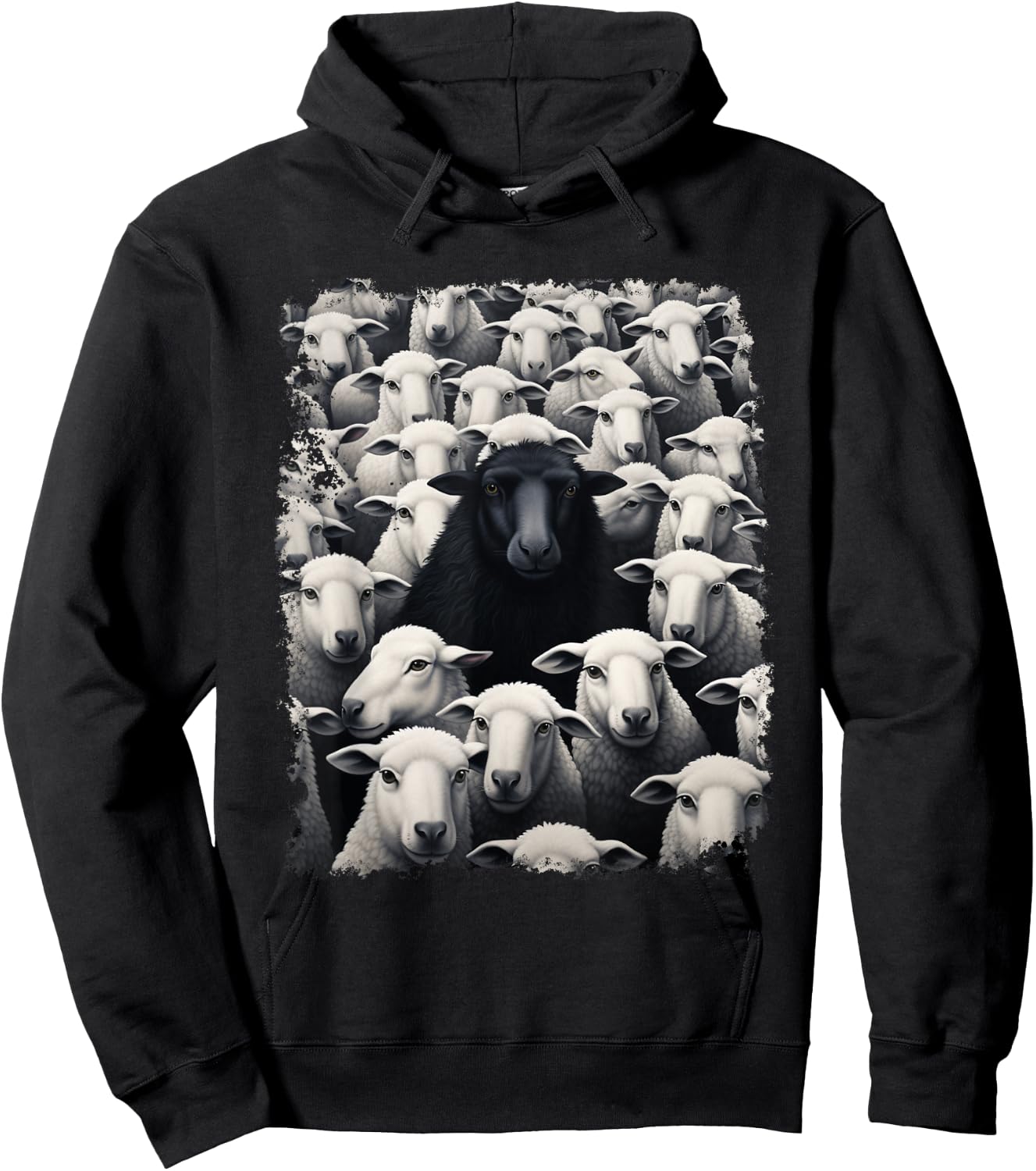 Animal Sheep Black Hoodie - Hoodie | Black