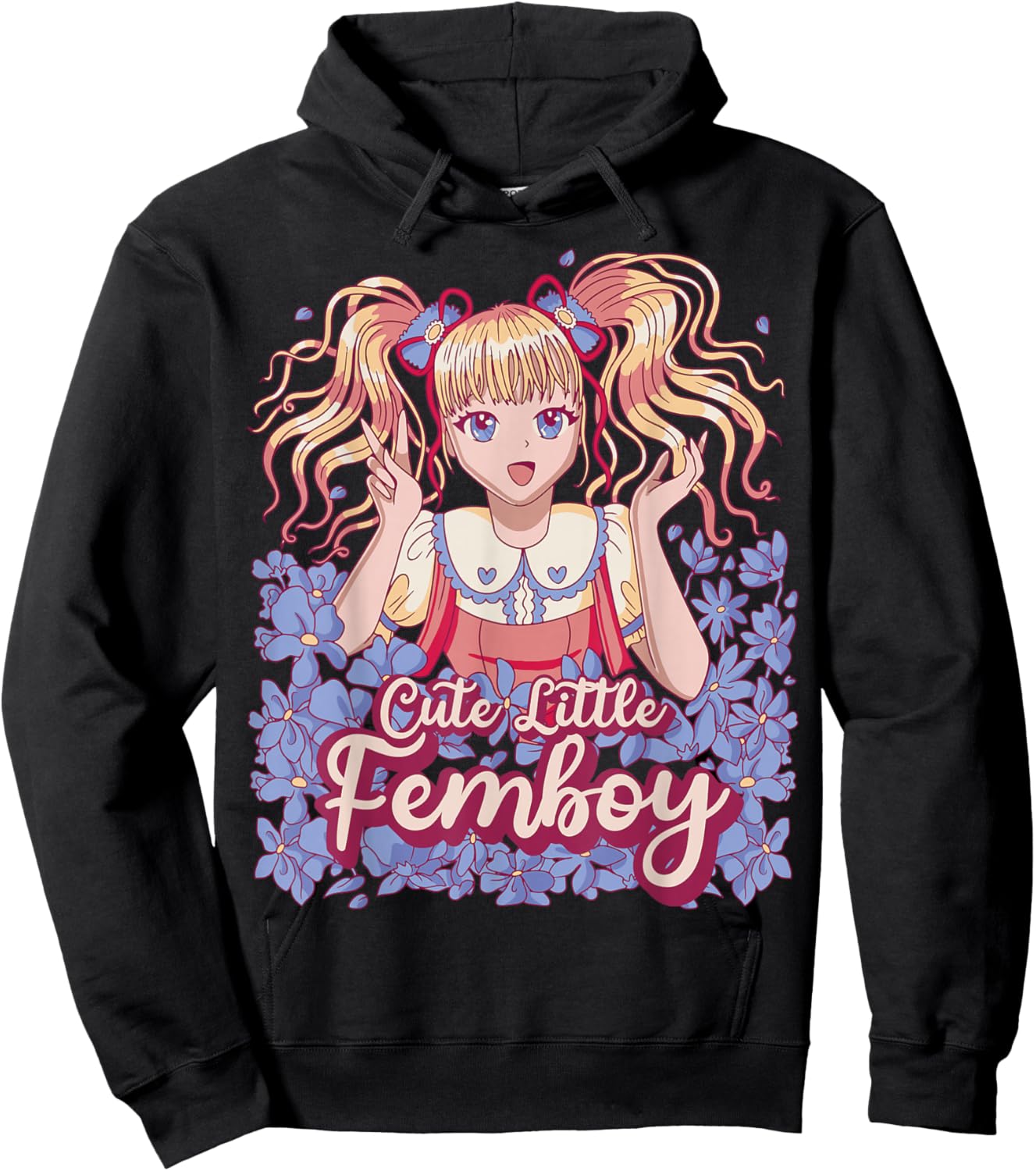Femboy Anime Cute Little Femboy Hoodie - Hoodie | Black