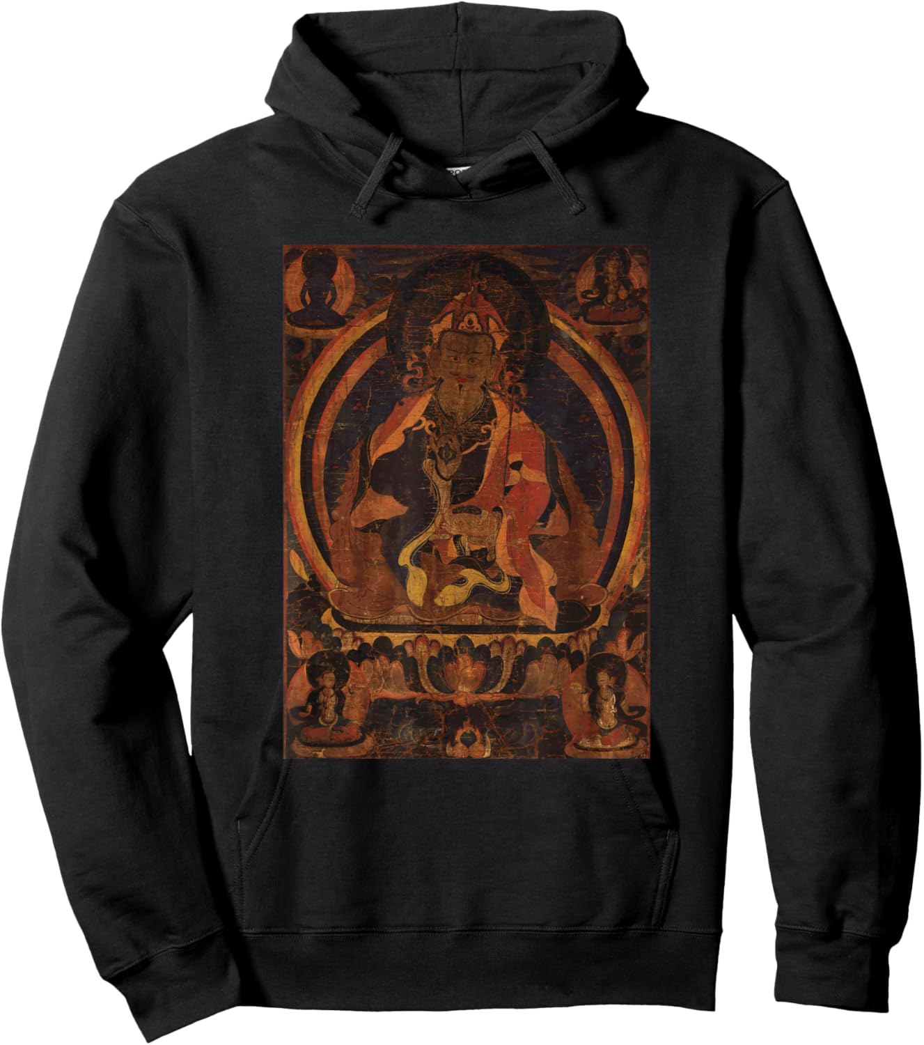 Padmasambhava Tibetan Buddhist Thangka Mandala Buddhism Hoodie - Hoodie | Black