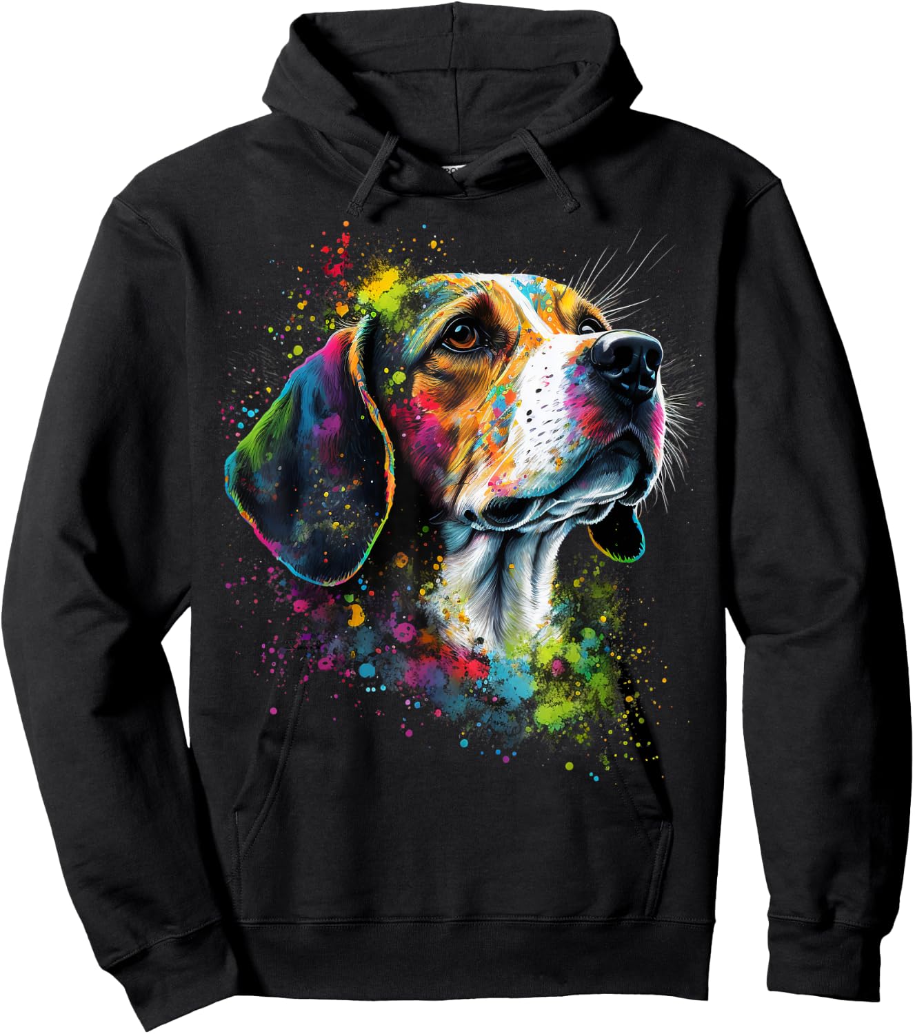 Cute Beagle Dog on Beagle Lover Men Women Kids Hoodie - Hoodie | Black
