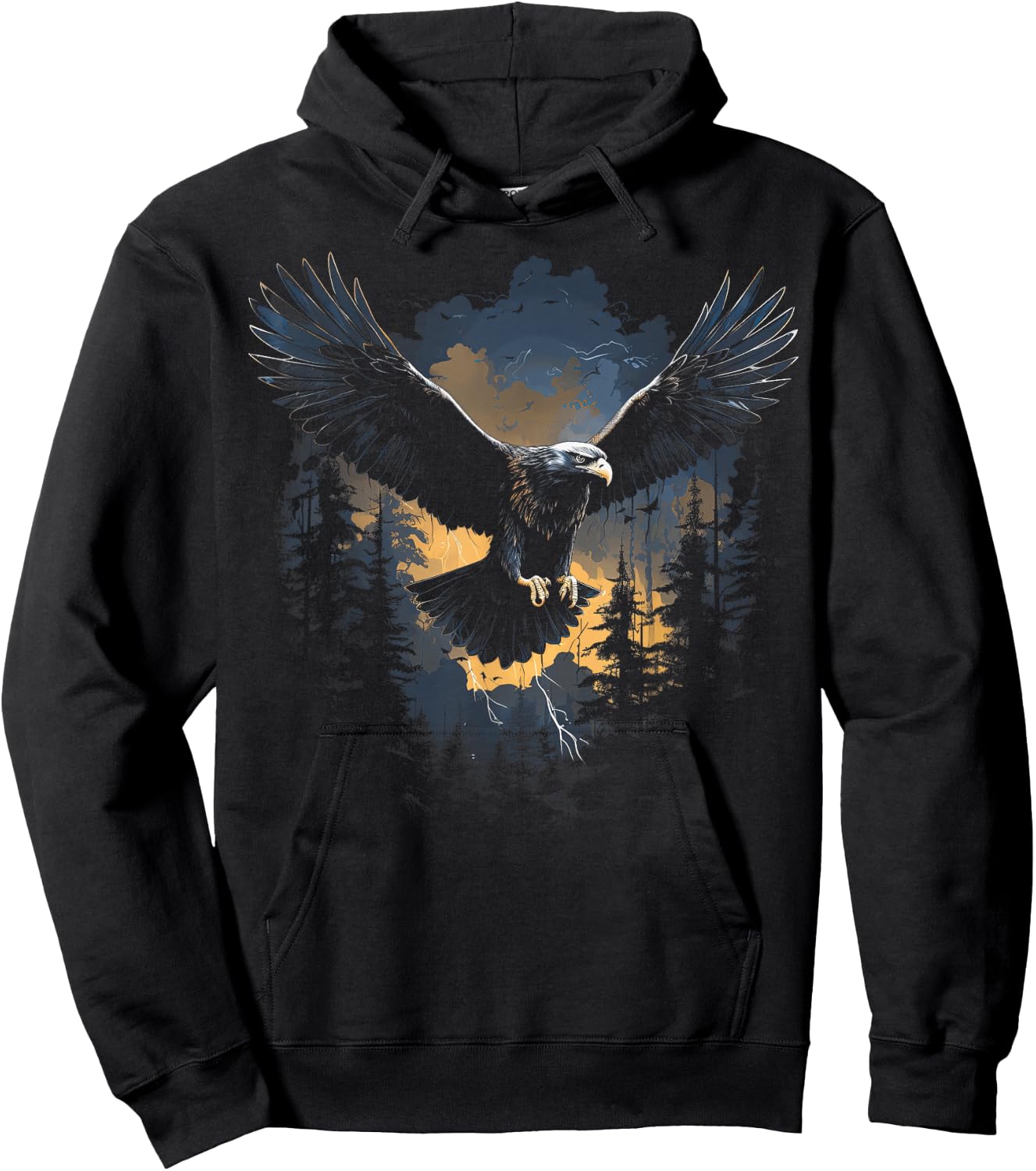 Eagle Forest Animal Wildlife Hoodie - Hoodie | Black